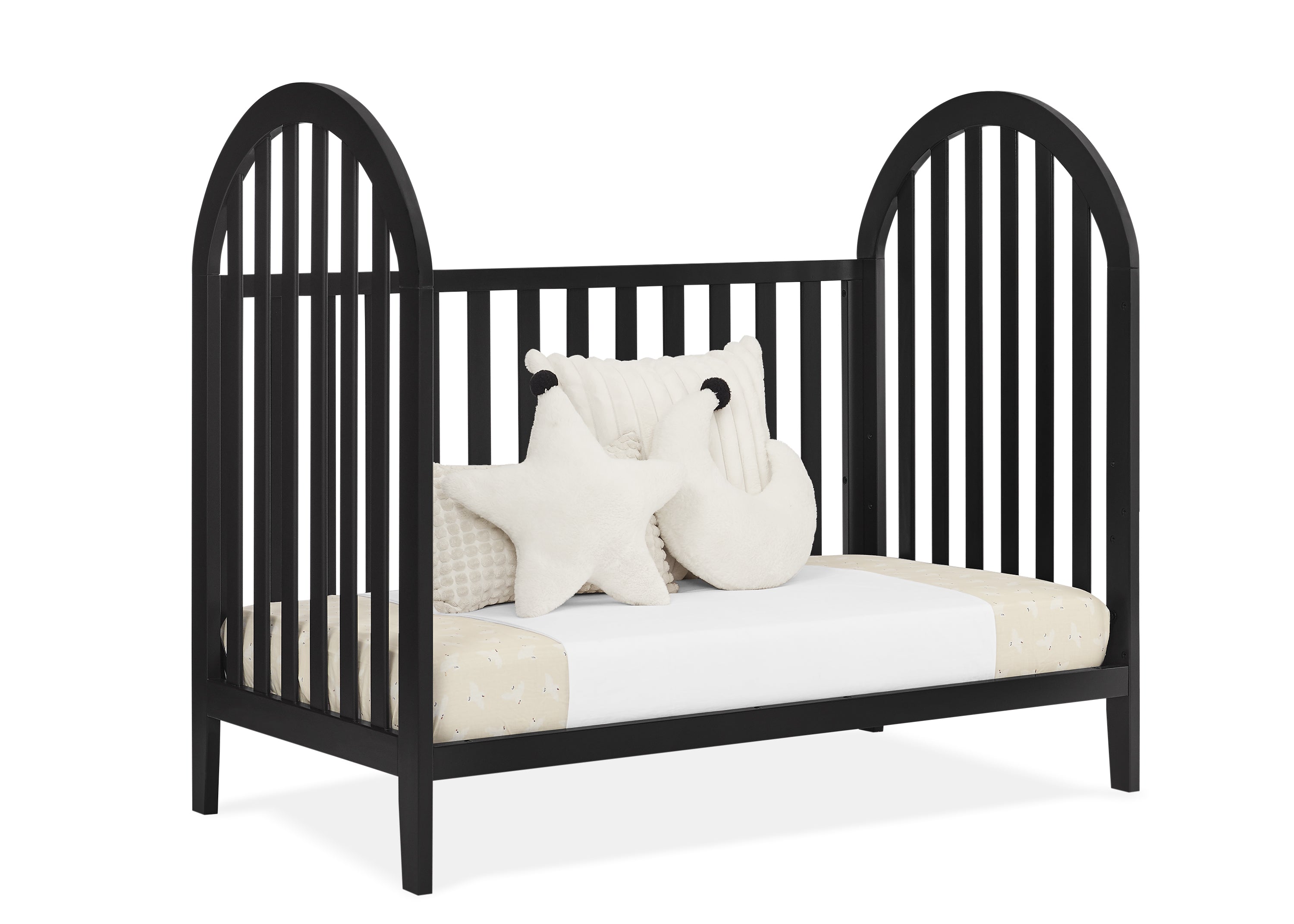 Milano 4-in-1 Convertible Baby Crib - Toddler Bed, Daybed & Full-Size Bed - Nursery Furniture for Boys & Girls - Perfect for Newborn to Teen Years