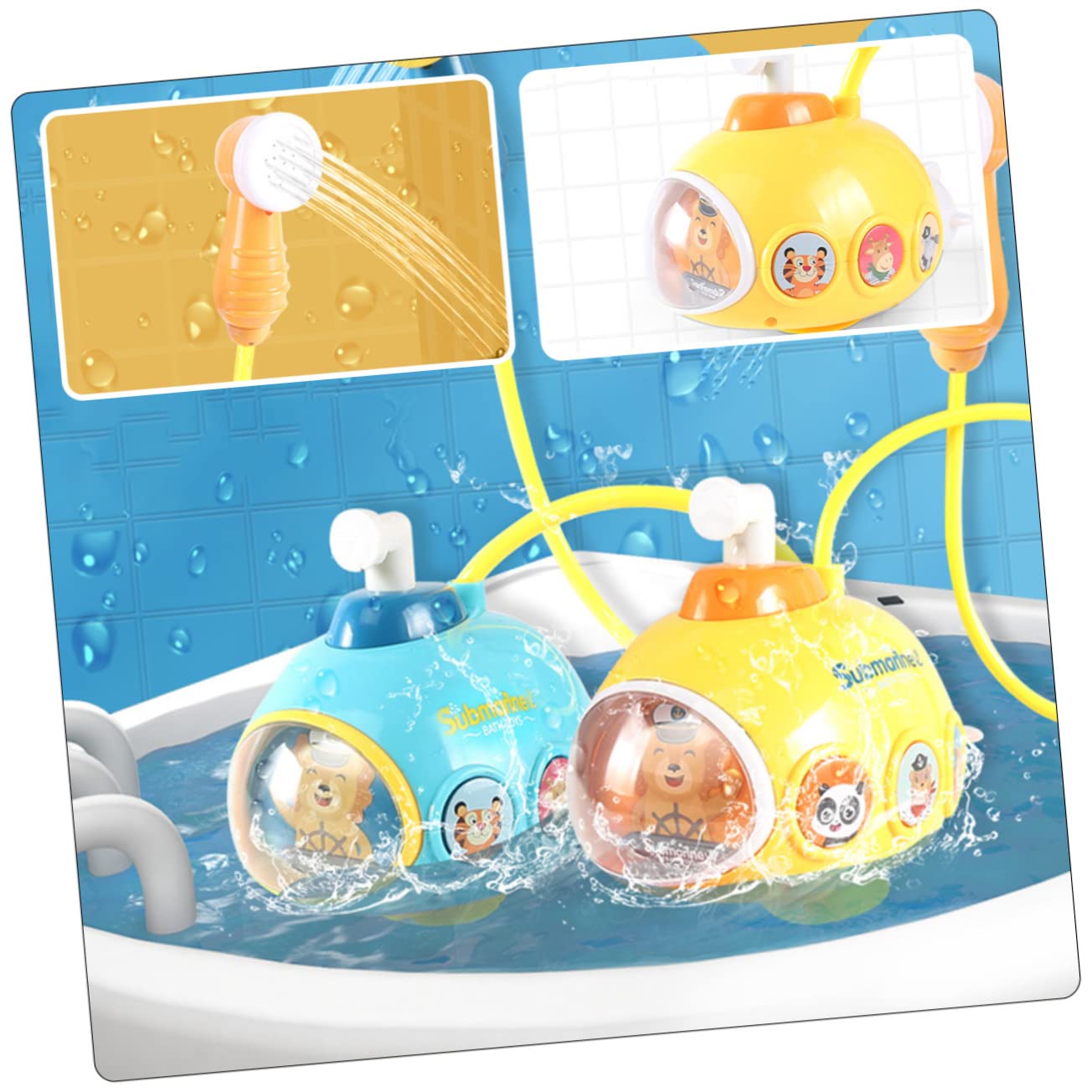 FAVOMOTO 3-Piece Kids Bath Toys Set - Fun Water Play Shower Toys for Toddlers, Durable Plastic Yellow Duck Bath Time Toys for Baby & Children | Perfect for Bathtub, Pool & Outdoor Water Activities