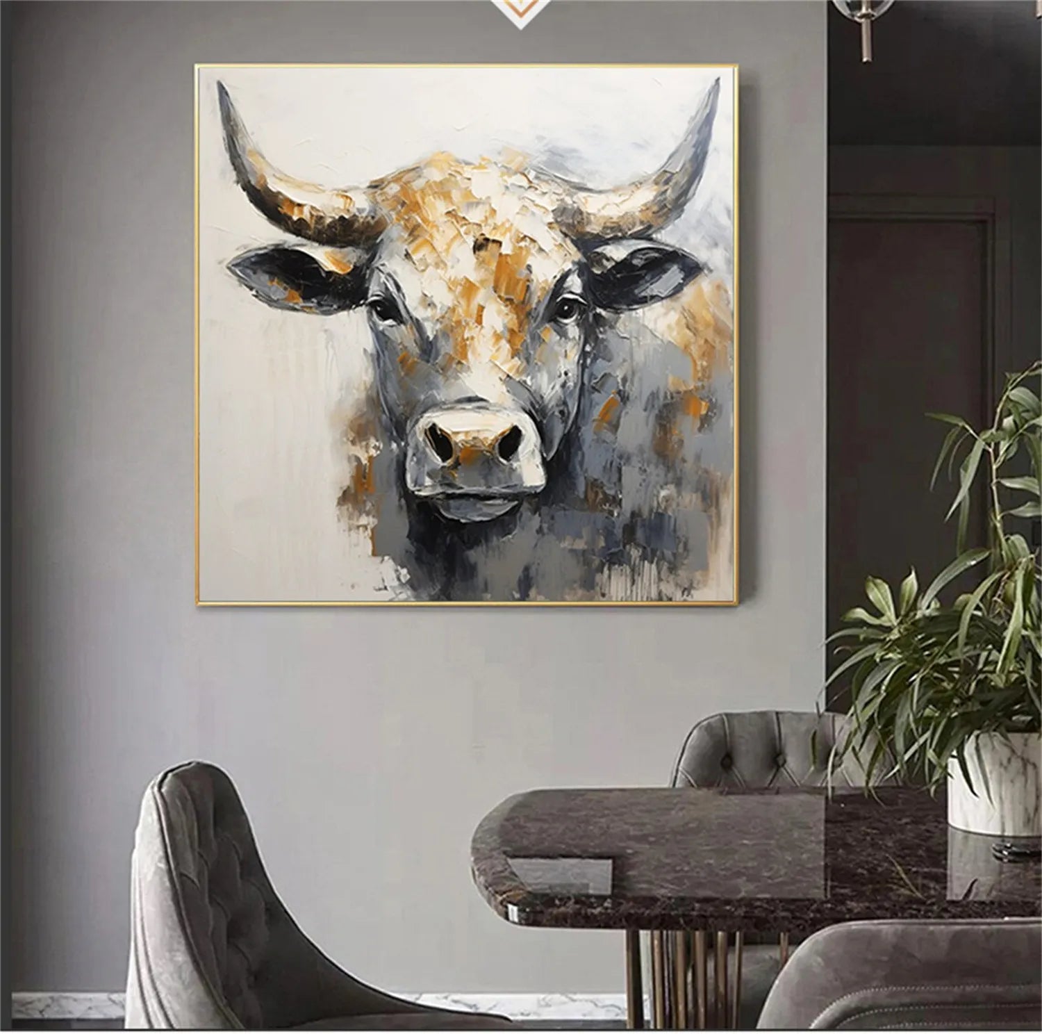 Animal Art Painting #AP062 - Handmade Canvas Wall Decor for Living Room, Bedroom & Office | Wildlife Nature Artwork