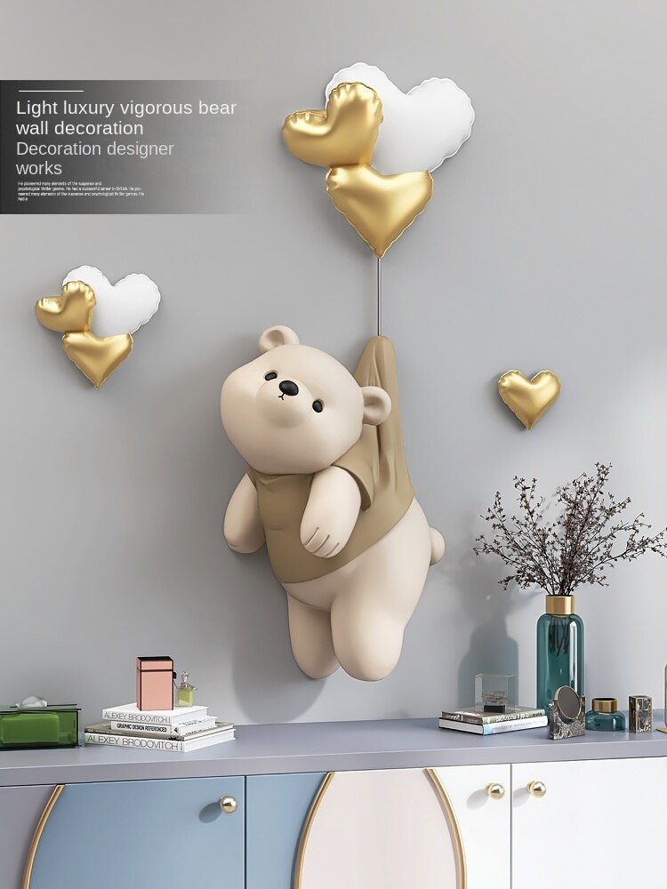 Cute Teddy Bear Wall Decor - Adorable Bear Wall Hanging for Nursery, Kids Room & Home Decoration | Perfect for Baby Showers, Birthday Gifts & Cozy Bedroom Aesthetics