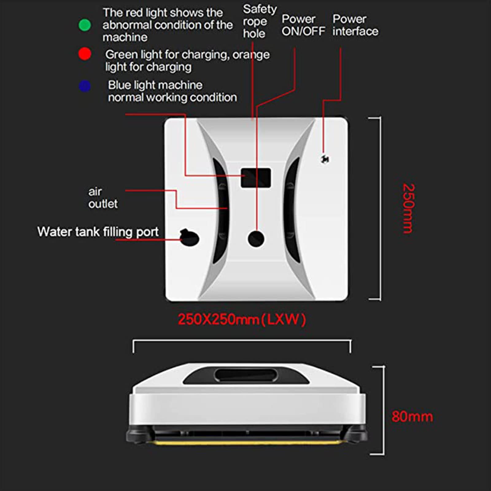 Automatic Window Cleaning Robot - Electric Glass Cleaner with Remote Control & Strong Vacuum Adsorption | Smart Home Cleaning Device for High-Rise Windows & Skylights