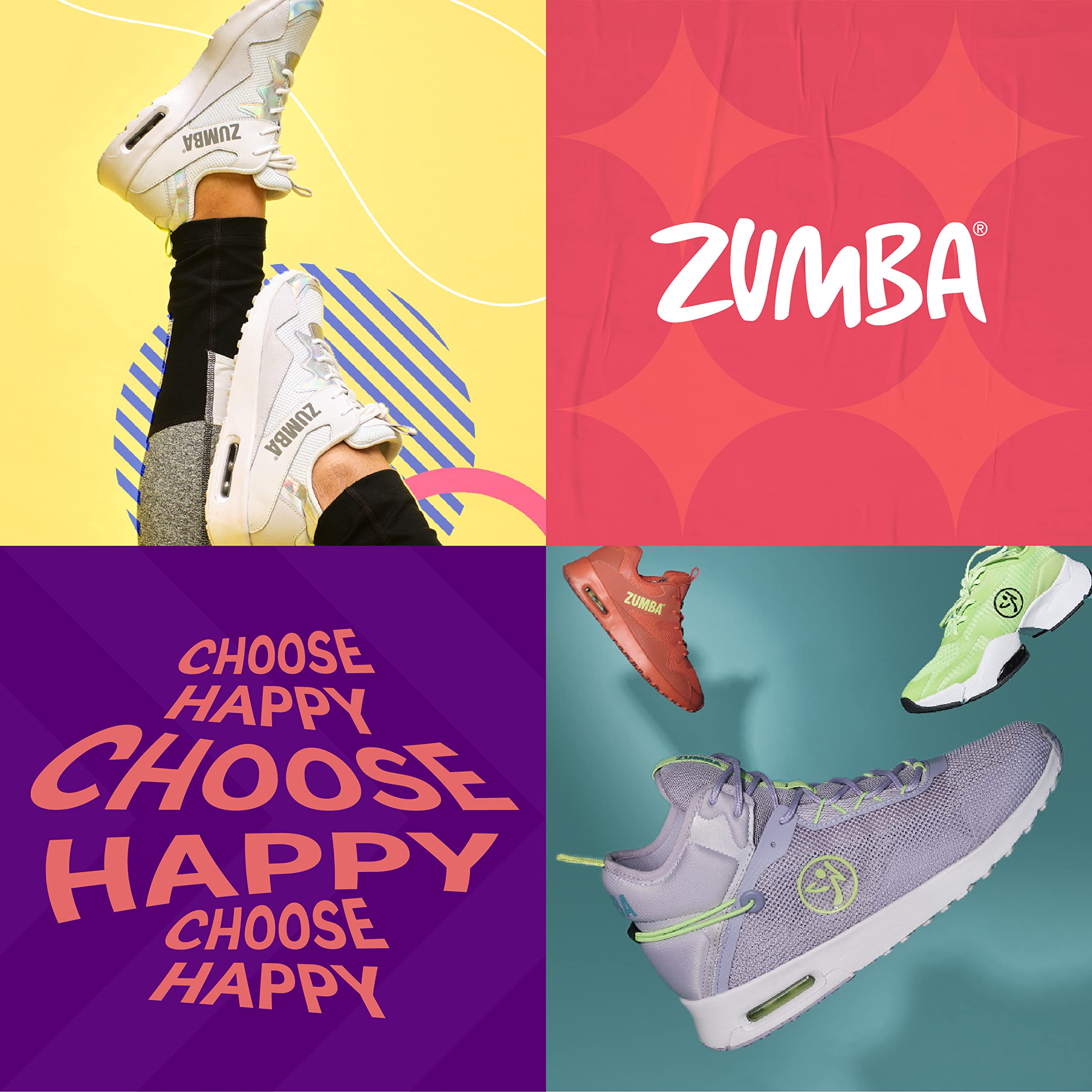 ZUMBA Women's Air Classic Sneakers - Non-Slip Low-Top Dance Shoes for Women | Comfortable & Lightweight for Zumba, Jazzercise & Fitness Classes | Perfect for Dance Workouts, Gym Training & Casual Wear