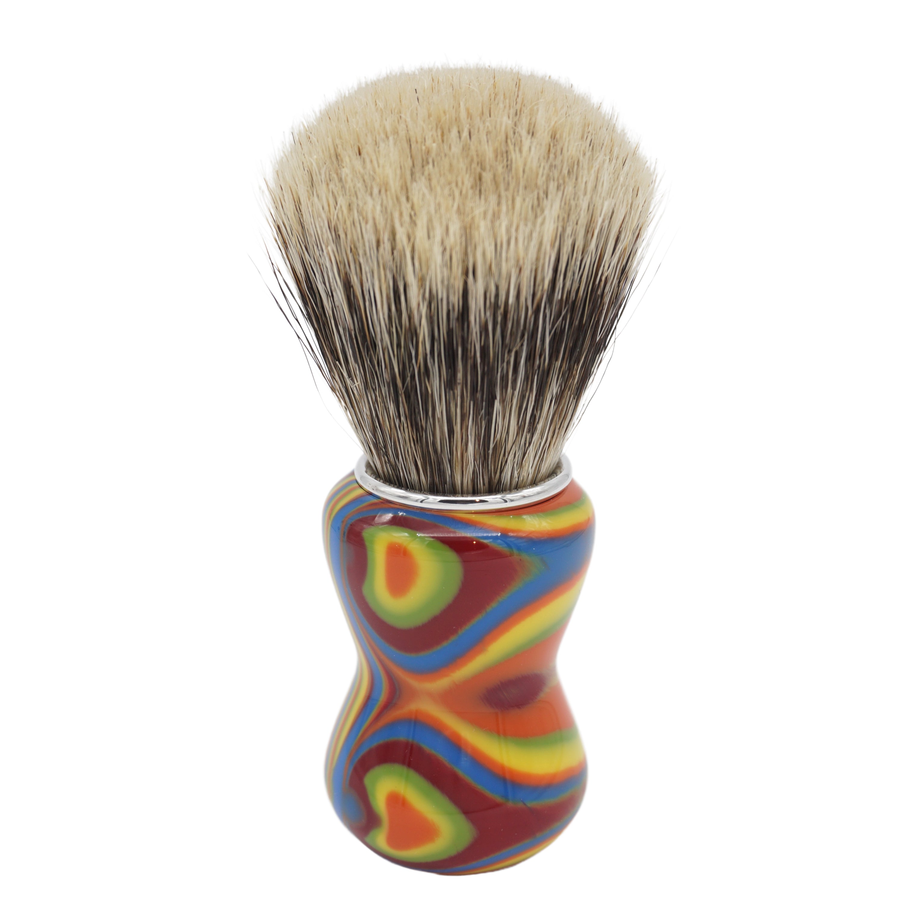 24mm Semogue Mistura Badger & Boar Shaving Brush with Handcrafted AP Shave Co. Disco Handle - Perfect for Wet Shaving & Grooming Routine