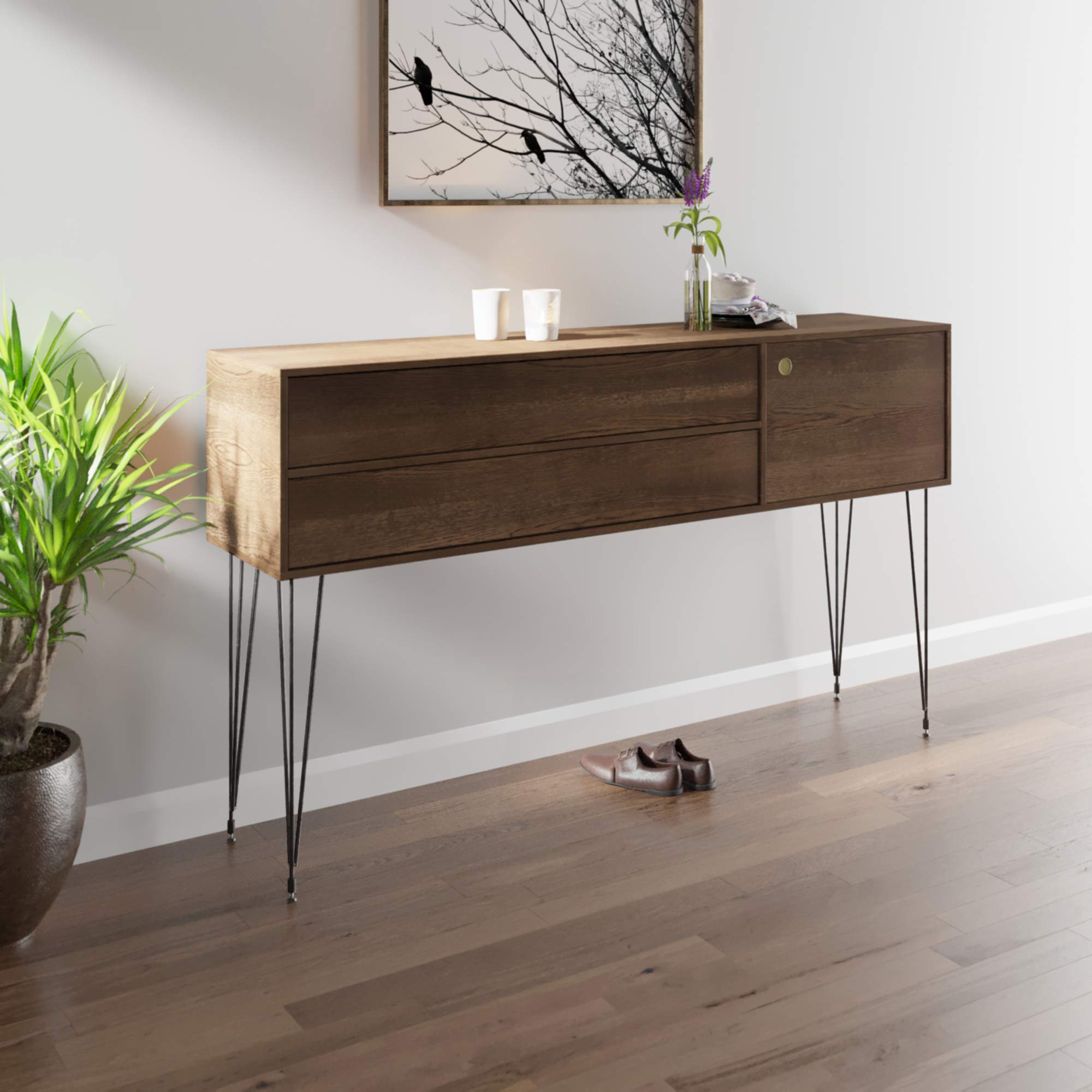 Industrial Hairpin Table Legs Set of 4 - Adjustable Height 16
