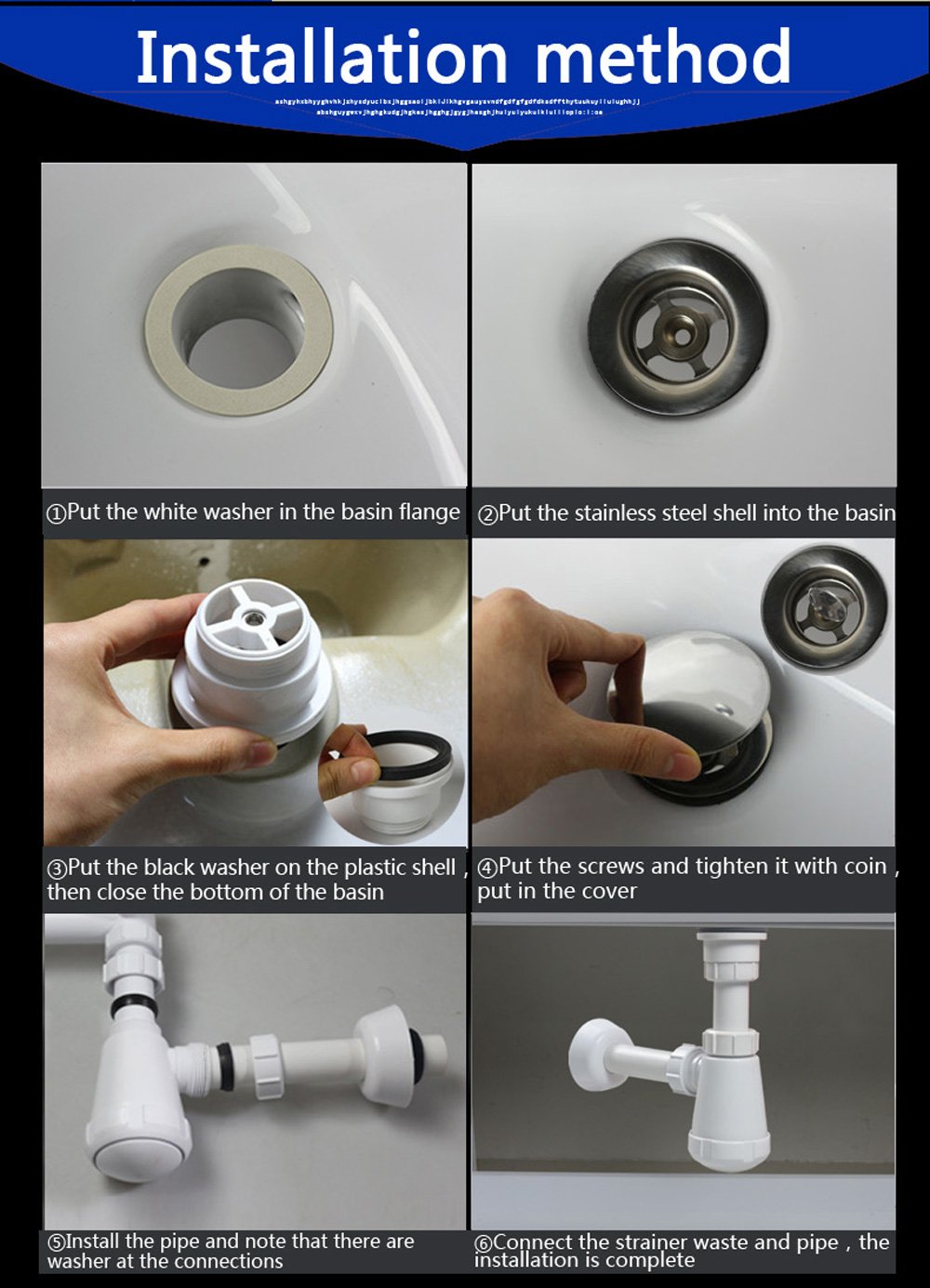 **Talea Basin Strainer Pipe with Pop-Up Click Clack Waste - Durable Bathroom Sink Drain for Easy Cleaning & Maintenance**    *(Use Case: Perfect for modern bathrooms, kitchen sinks, and laundry rooms to prevent clogging and ensure smooth drainage.)*