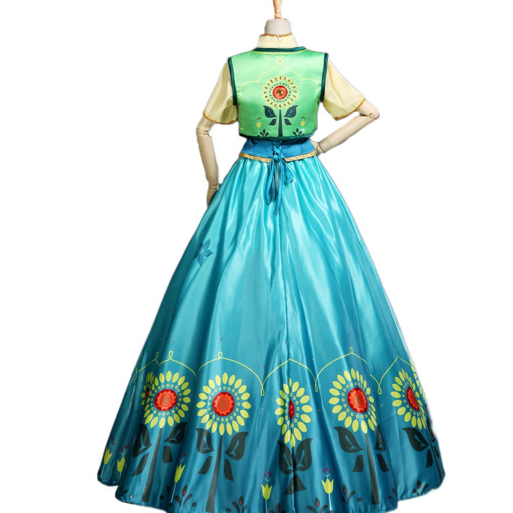 Anna Coronation Dress Costume for Women - Elegant Disney Princess Gown for Halloween, Cosplay, Themed Parties & Costume Events
