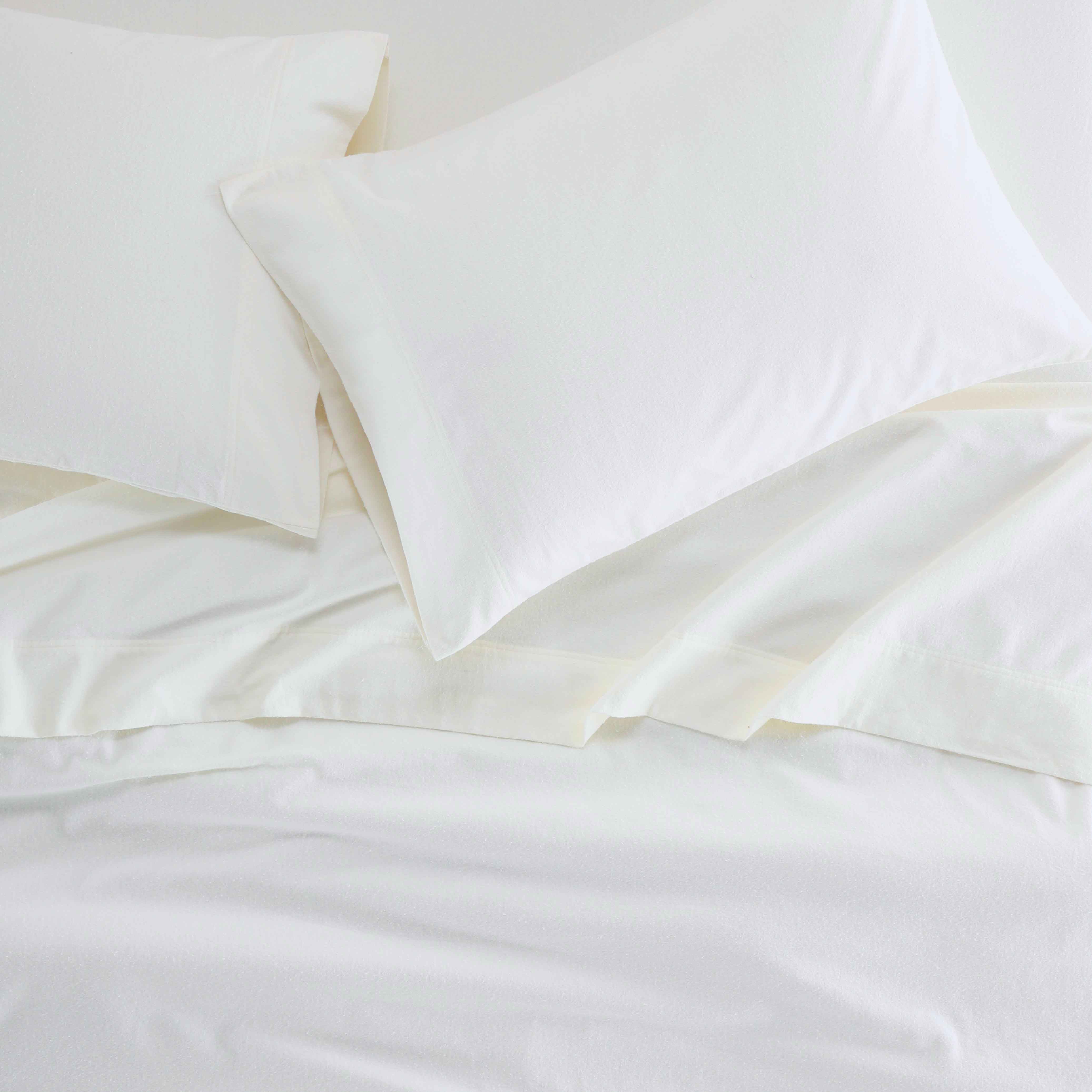 Premium Rome Flannel Cotton Solid Brushed Deep Pocket Sheet Set - Ultra Soft & Cozy Bedding for Winter - Perfect for Master Bedroom, Guest Room & Dorm Use