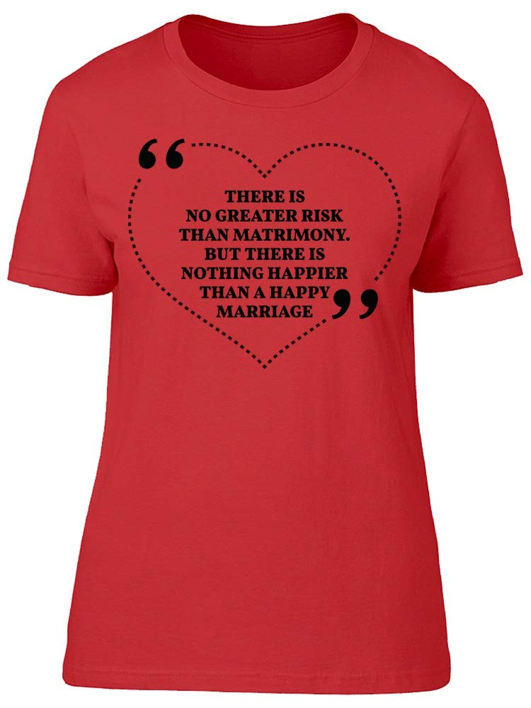 Smartprints Risk Matrimony T-Shirt for Women - Funny Wedding Party Tee - Perfect for Bachelorette Parties, Bridal Showers & Girls Night Out