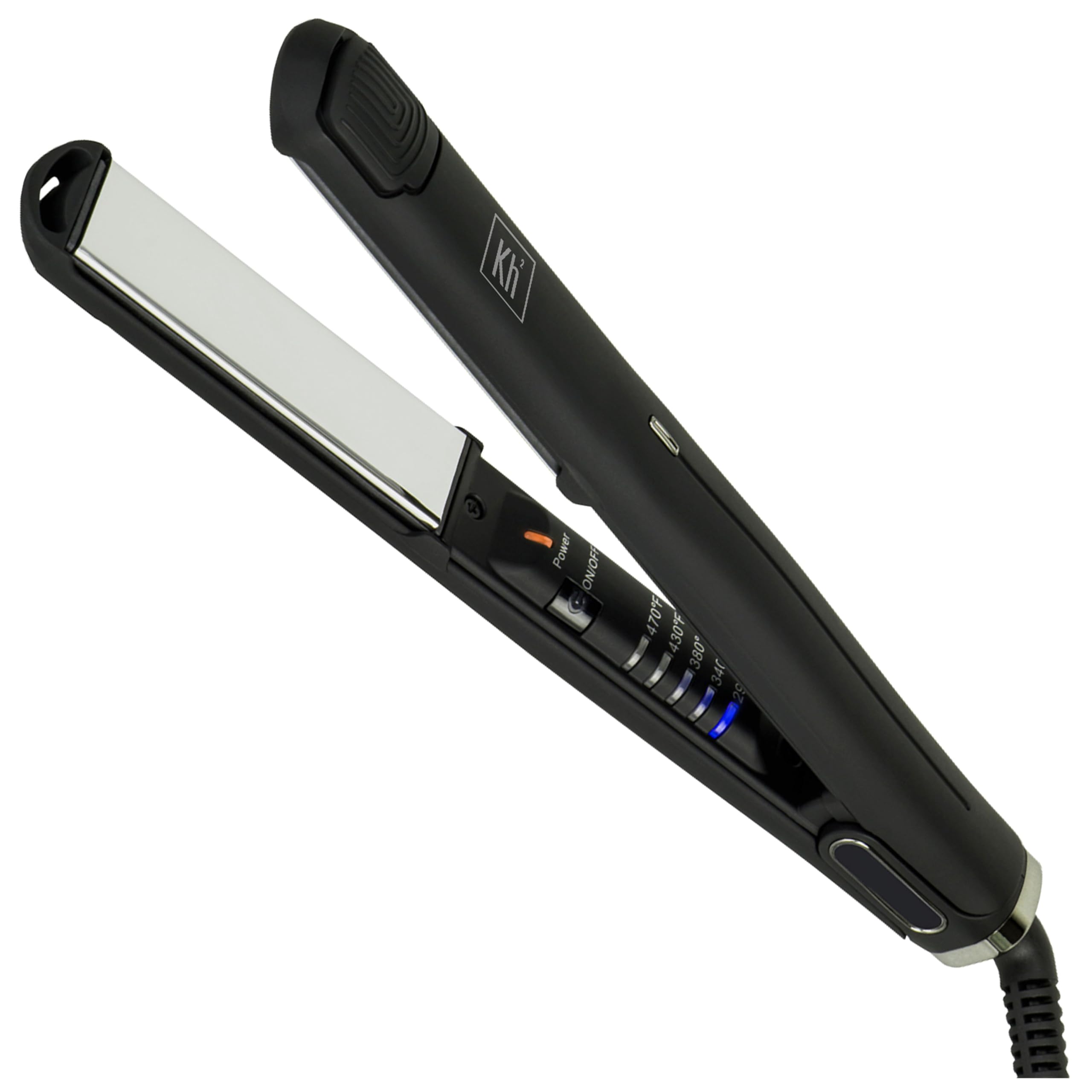 Professional Titanium Flat Iron Hair Straightener & Curler 2-in-1 - Ionic Frizz Control Styling Tool for All Hair Types | Fast Heat-Up, One Pass Straightening | Perfect for Home Use, Salon Styling & Holiday Gifts for Women