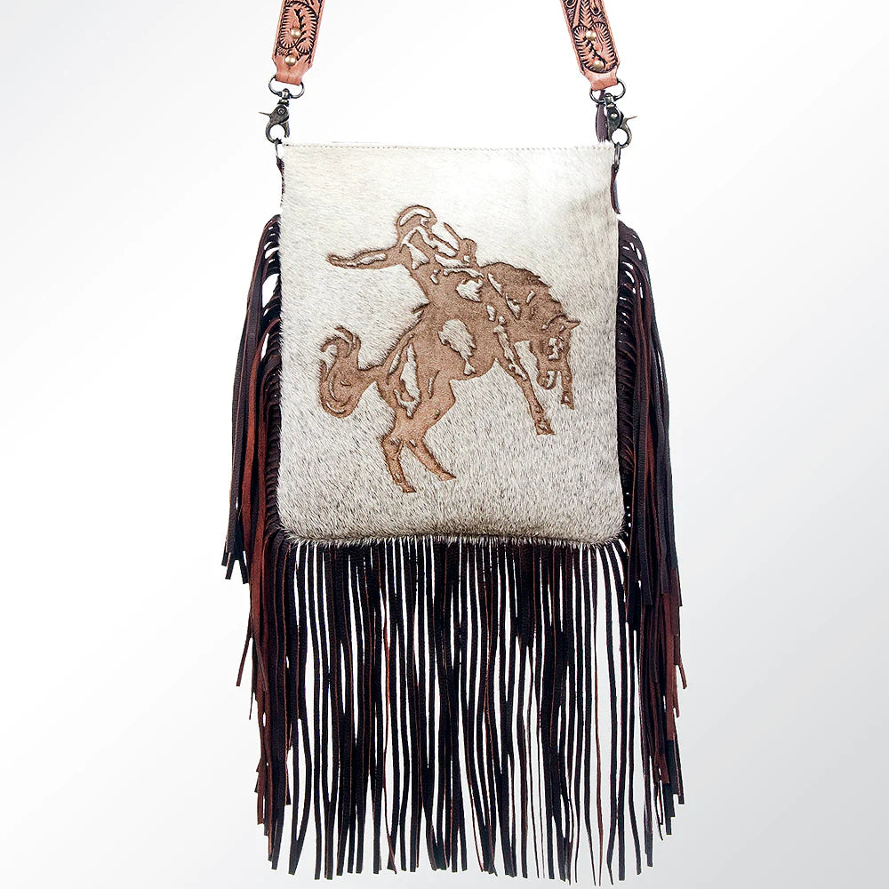 American Darling Conceal Carry Bronc Hide Purse - Stylish Leather Crossbody Bag for Women | Perfect for Everyday Use, Travel & Concealed Carry