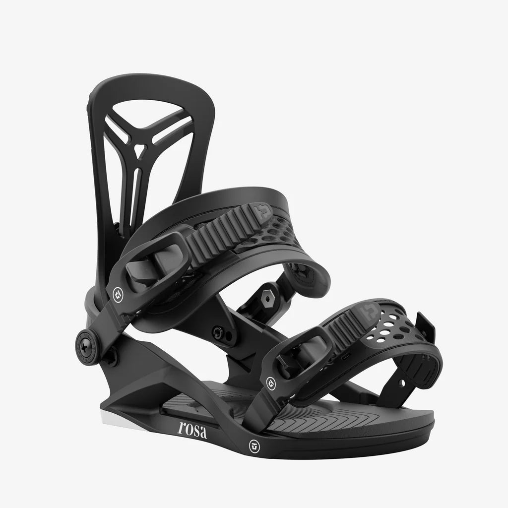 Union Women's Rosa Binding 2025 - Black Snowboard Boots for Women | All-Mountain Riding & Freestyle Snowboarding