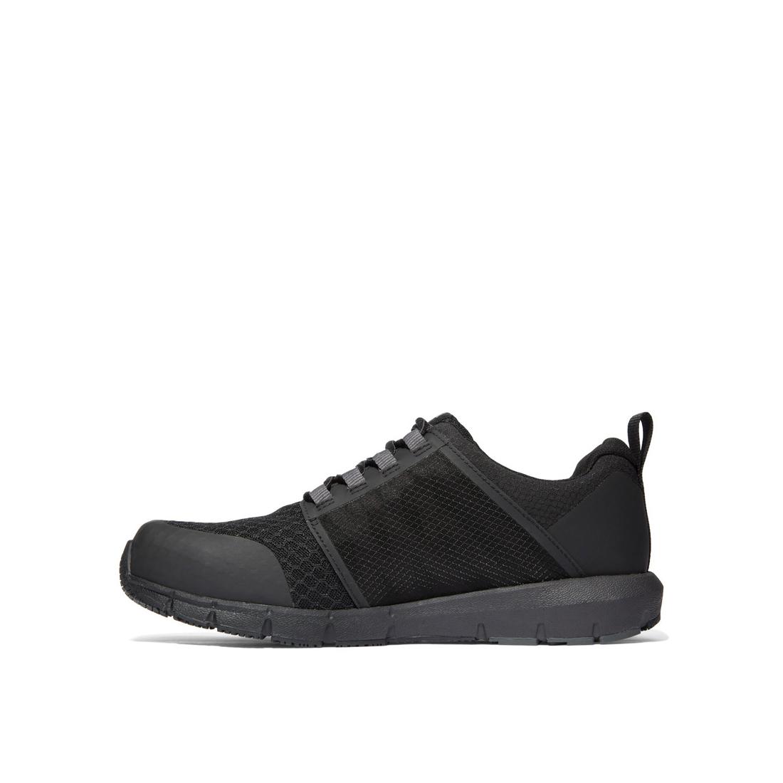 Radius Composite Toe Work Shoes for Men - Black Safety Boots with Non-Slip Sole | Perfect for Construction, Warehouse & Industrial Work