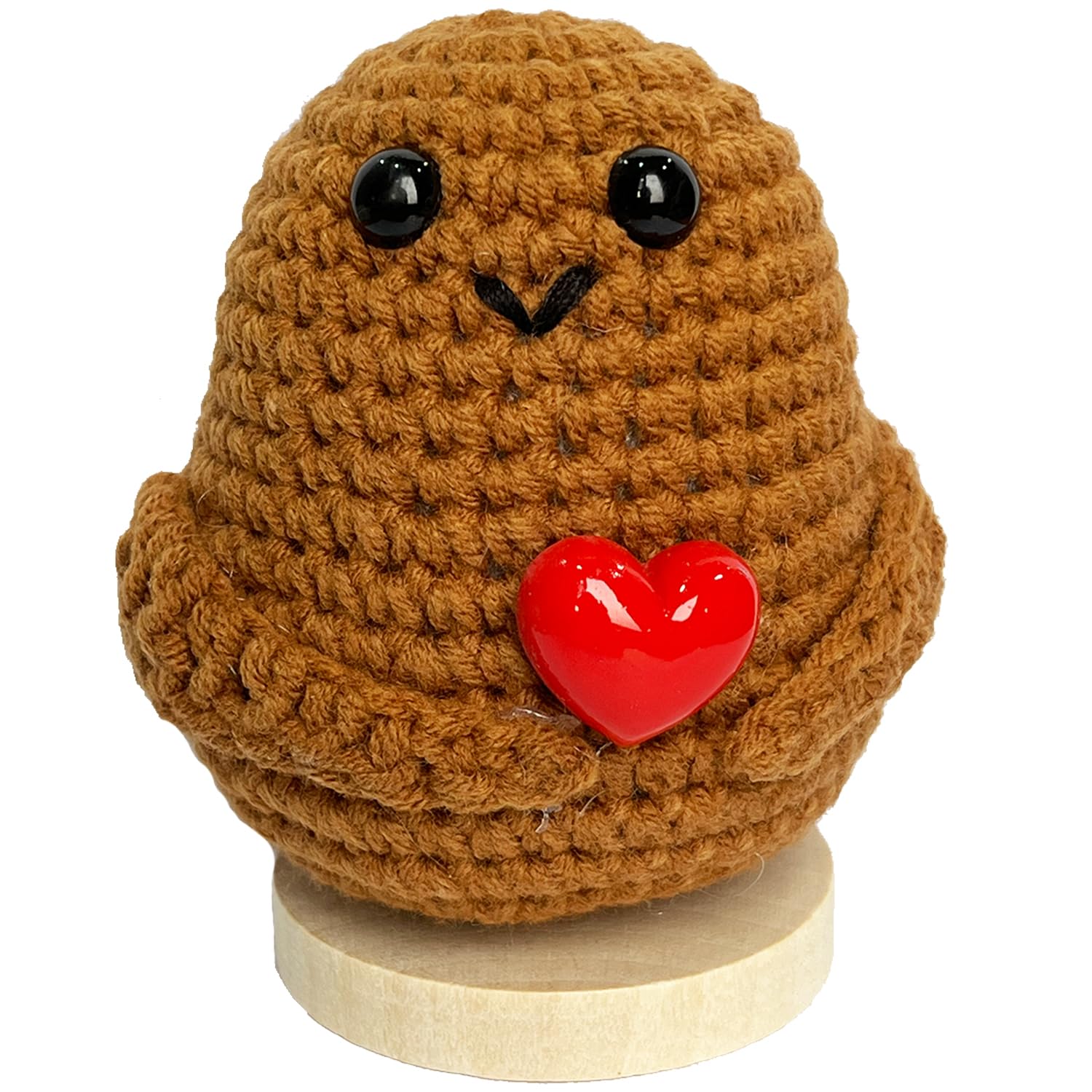 Handmade Cheerful Potato Plush Toy with Stand - Mini Stuffed Potato Moods for Mr Potato Head Fans | Funny Gag Gift for Teens, Boys & Girls | Perfect for Room Decor, Birthday Gifts & Encouragement Presents