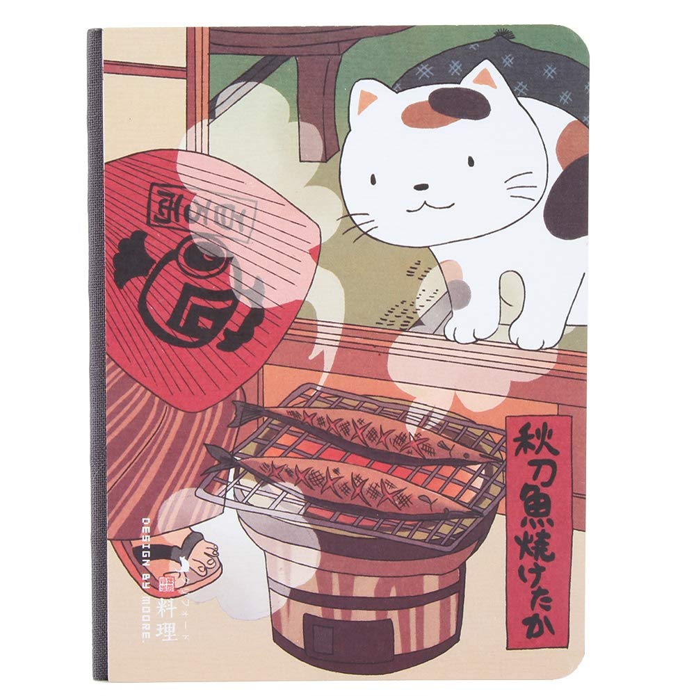 Japanese Cartoon Printed Composition Notebook - 5.7''x4.1'' College Ruled Journal with Thick Paper, 224 Sheets for School, Cooking & Daily Note-Taking - Cute Anime Subject Notebook for Students & Home Chefs
