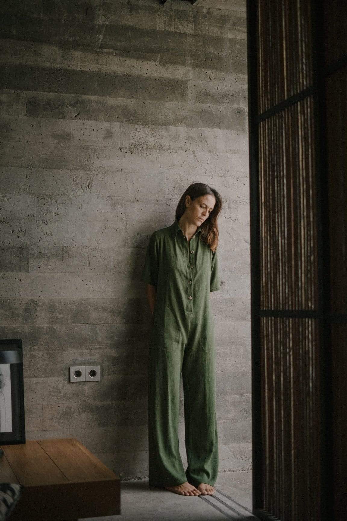 Amazonia Women's Olive Green Long Sleeve Jumpsuit - Casual One Piece Outfit for Travel, Outdoor Adventures & Everyday Wear