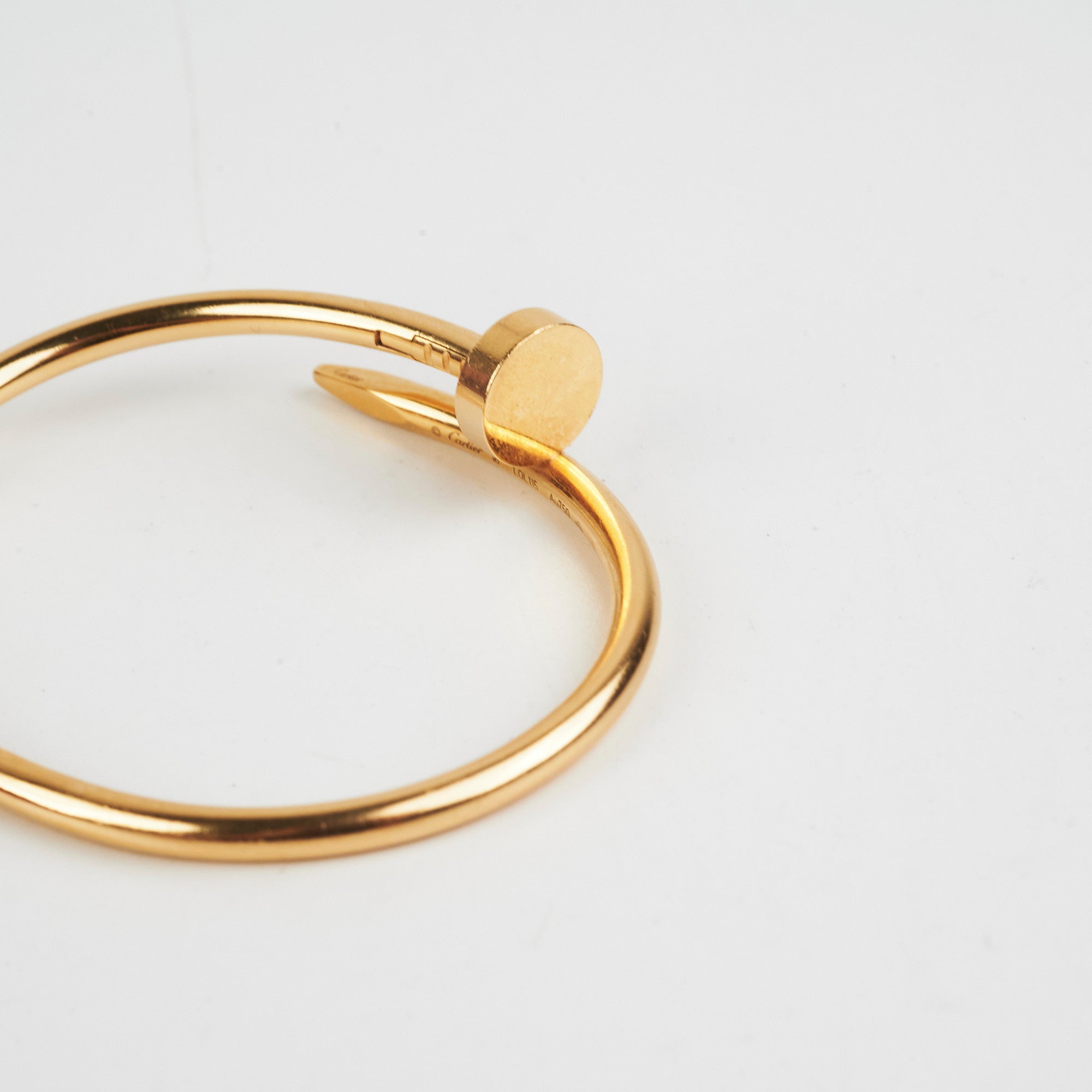 Cartier Just un Clou JUC 18K Yellow Gold Bracelet Size 16 - Luxury Diamond Accent Jewelry for Women, Perfect for Weddings, Anniversaries & Special Occasions