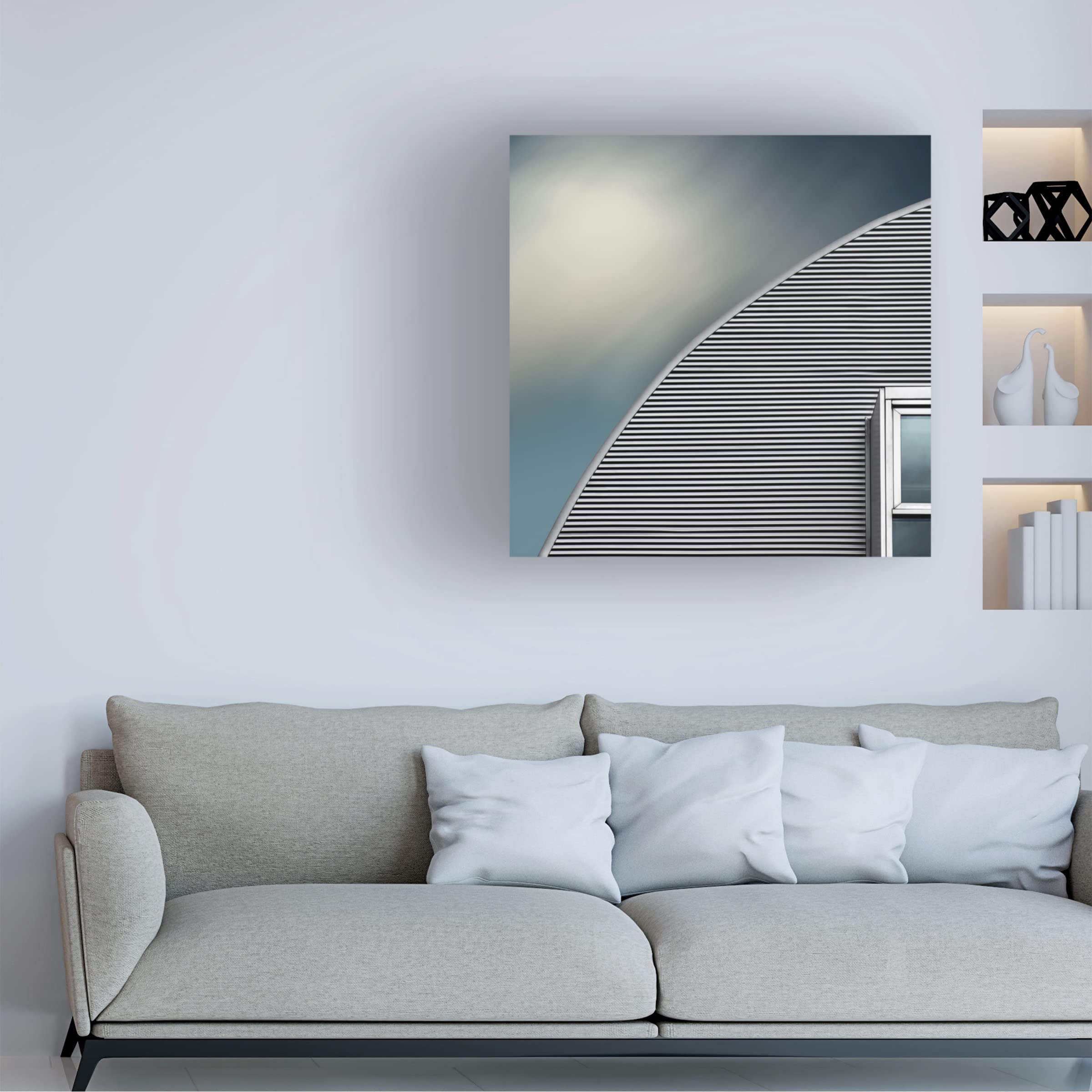 Gilbert Claes 'Rounded Roof' Canvas Wall Art Print - Modern Abstract Home Decor for Living Room, Bedroom & Office - Trademark Fine Art Collection