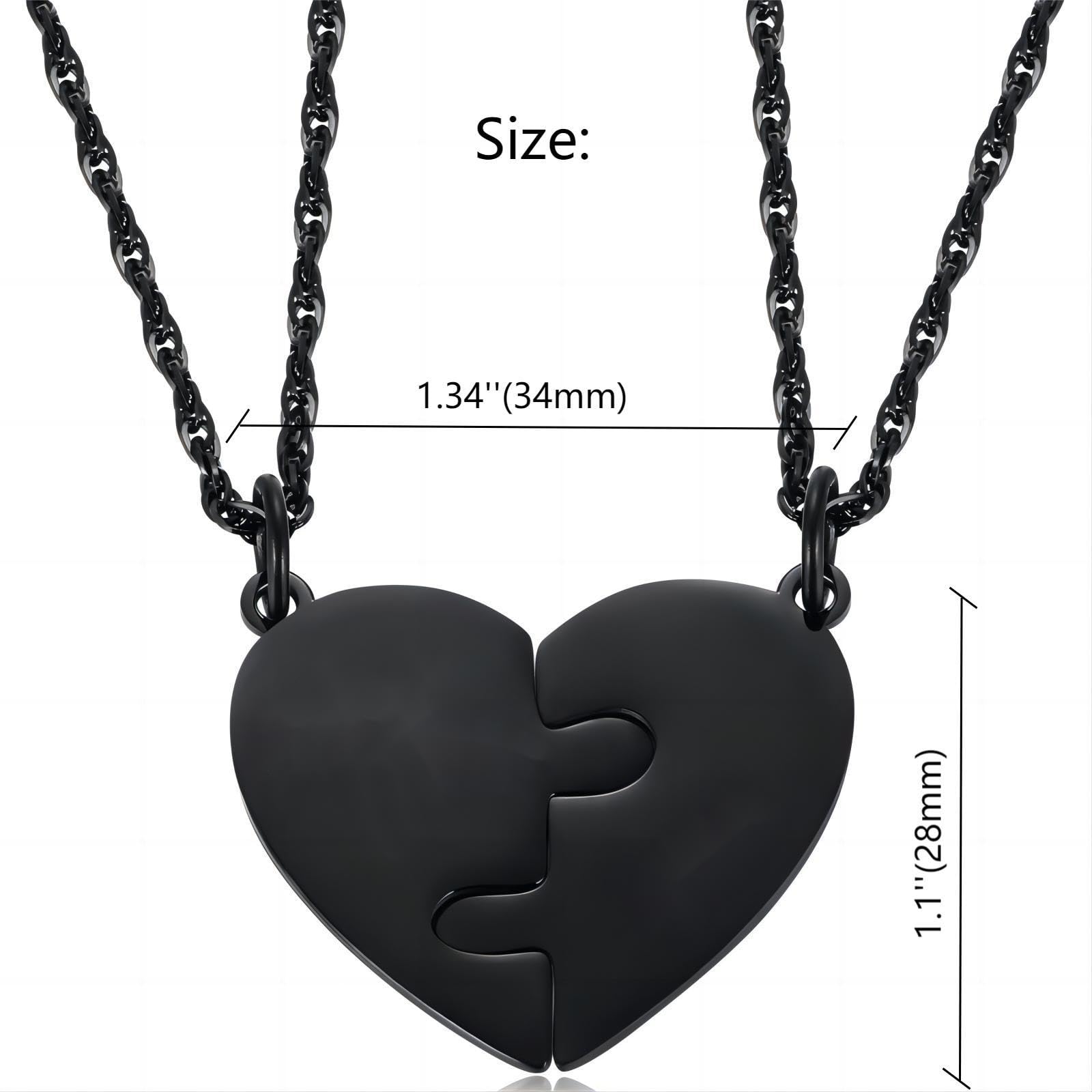 Ralukiia Matching Heart Necklace Set for Sisters - Best Sister Gift for Birthday, Christmas & Anniversaries | Big Sis & Lil Sis Jewelry for Special Bonding Moments