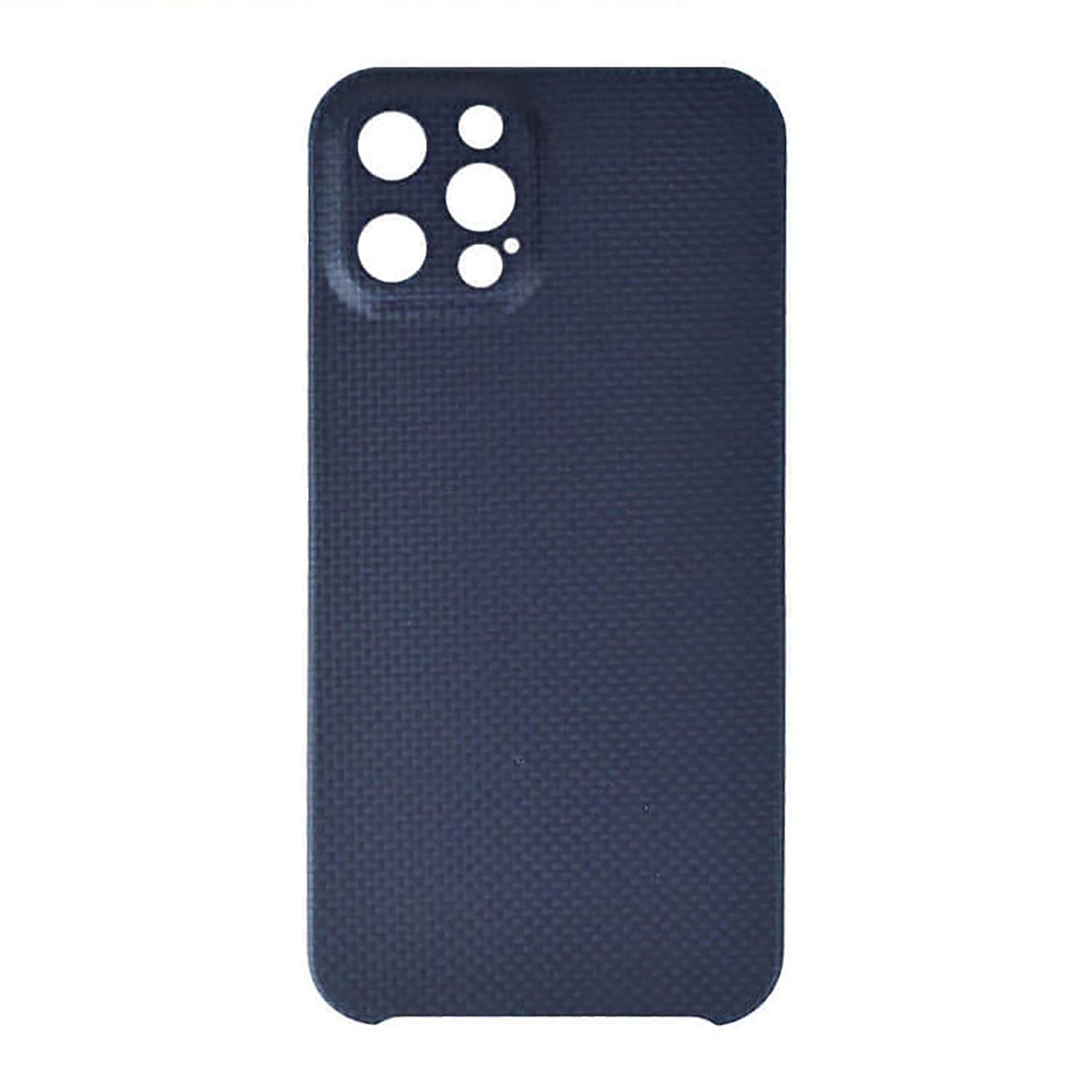 Premium Carbon Fiber Phone Case for iPhone 12/12 Mini/12 Pro/12 Pro Max - Ultra Thin Aramid Fiber Hard Back Cover | Shockproof & Scratch Resistant | Perfect for Work, Travel & Outdoor Activities (Blue)