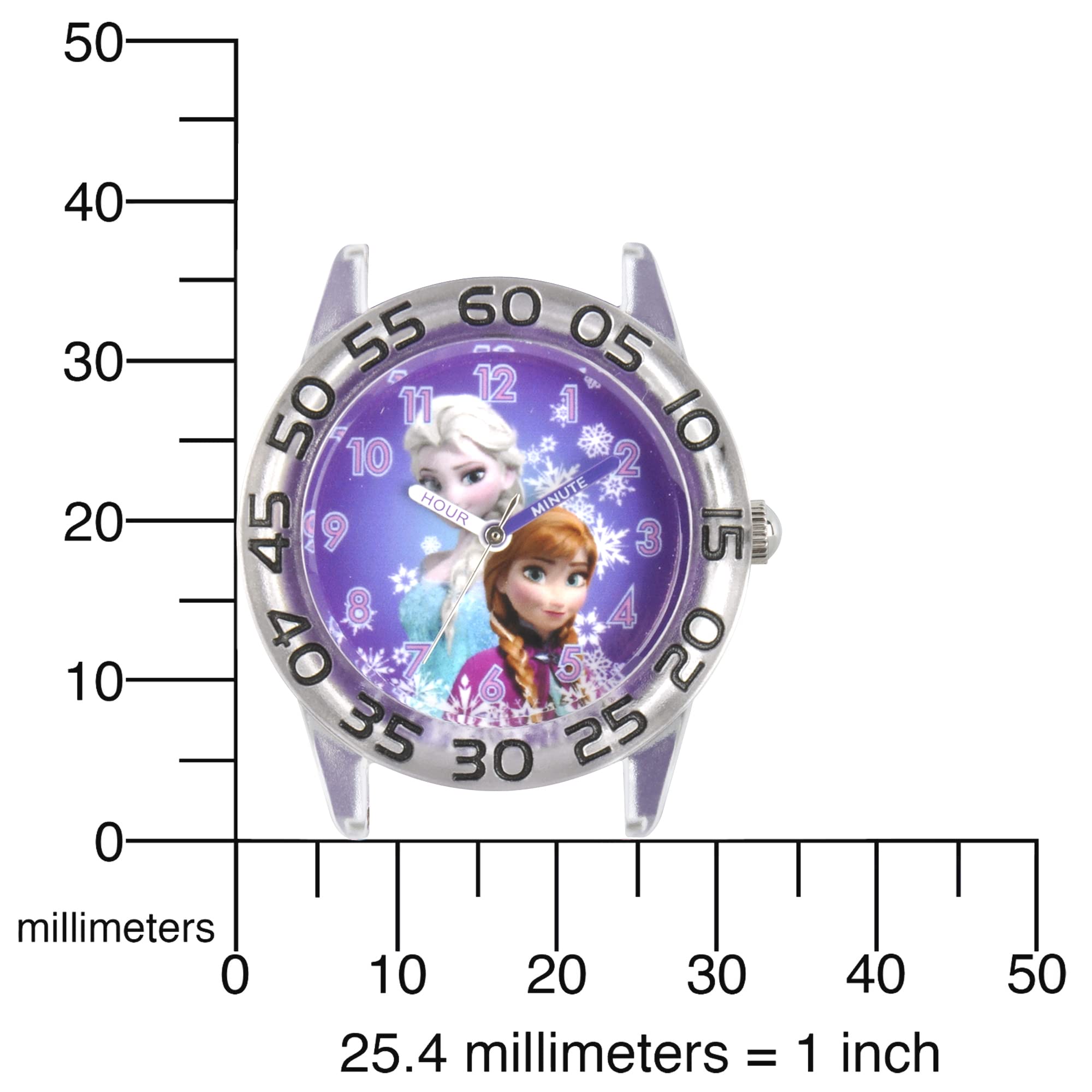 Disney Frozen Kids' Plastic Analog Quartz Watch with 3D Strap - Fun Time Teacher for Children's Learning & Dress-Up Play | Perfect Birthday Gift for Girls & Boys