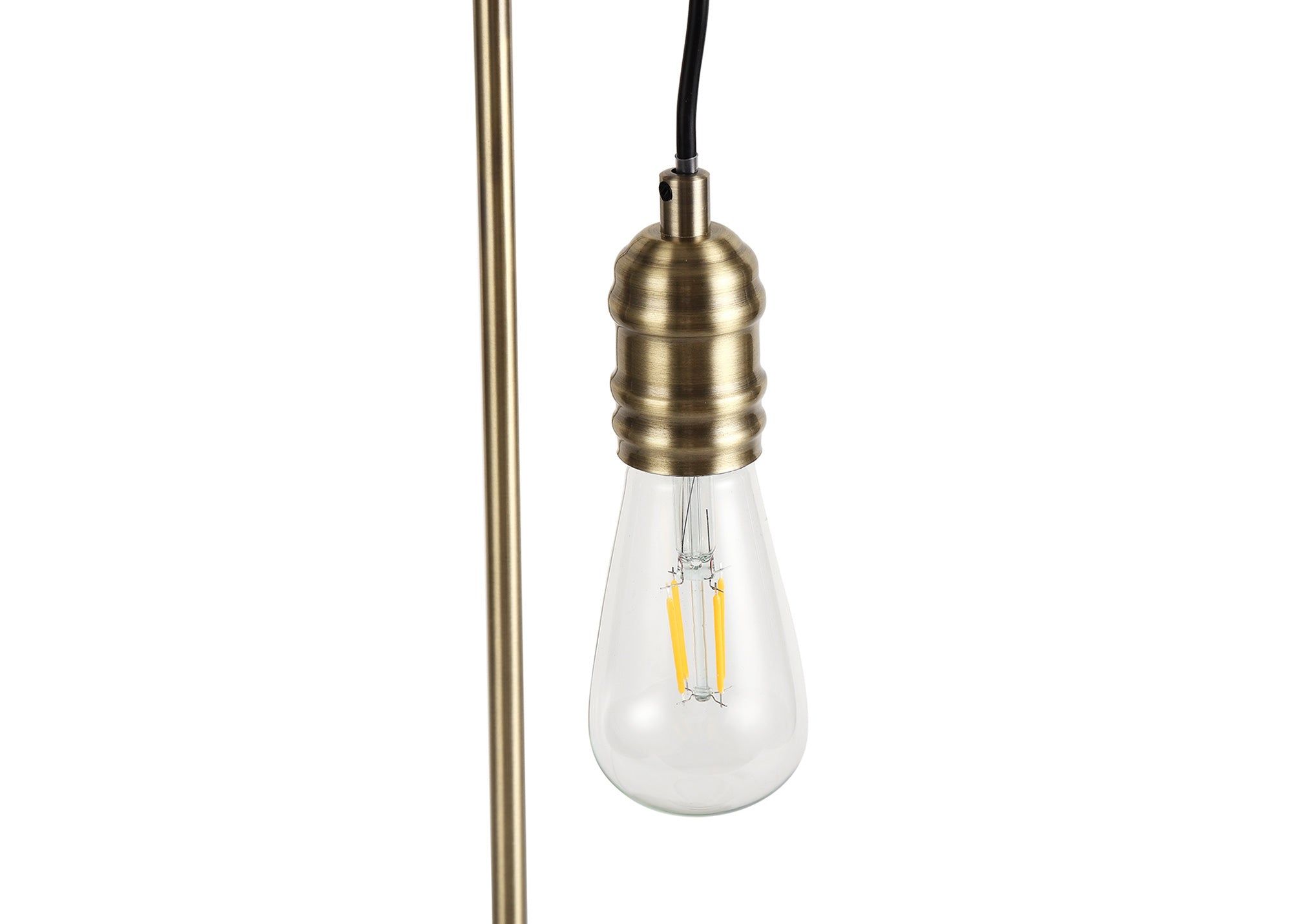 Ambover Table Lamp with E27 Socket - Medium Oak & Antique Brass Finish, IP20 Rated - Perfect for Bedroom Nightstand, Living Room Side Table or Office Desk Lighting