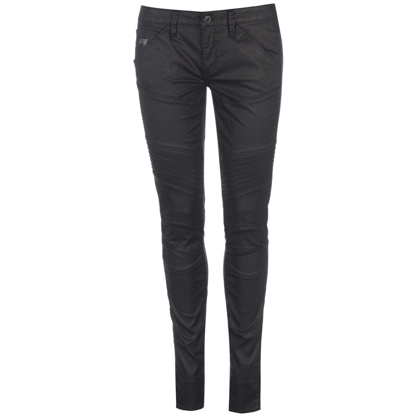 G-STAR Raw Women's 5620 Mid Rise Skinny Jeans - Distro Black Super Stretch Denim Pants for Casual Wear & Night Out