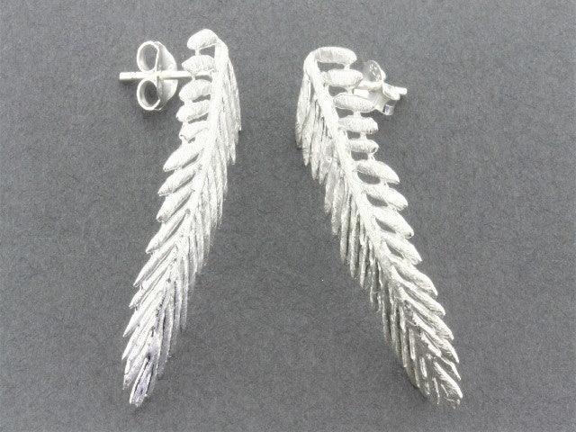 Cleopatra Fern Stud Earrings - Dainty Gold Plated Leaf Earrings for Women - Perfect for Everyday Wear, Boho Jewelry, and Gift Giving