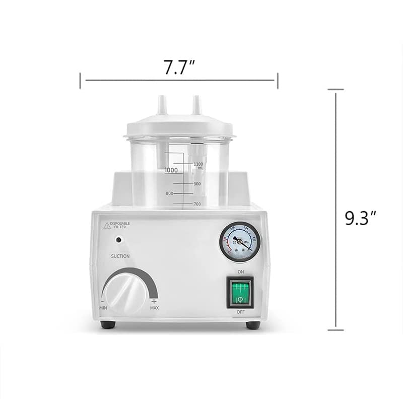 1000ML Veterinary Vacuum Pump Machine - Adjustable Stepless Pump for Pet Grooming, Animal Care & Veterinary Clinics | Perfect for Hair Removal, Fluid Extraction & Medical Procedures