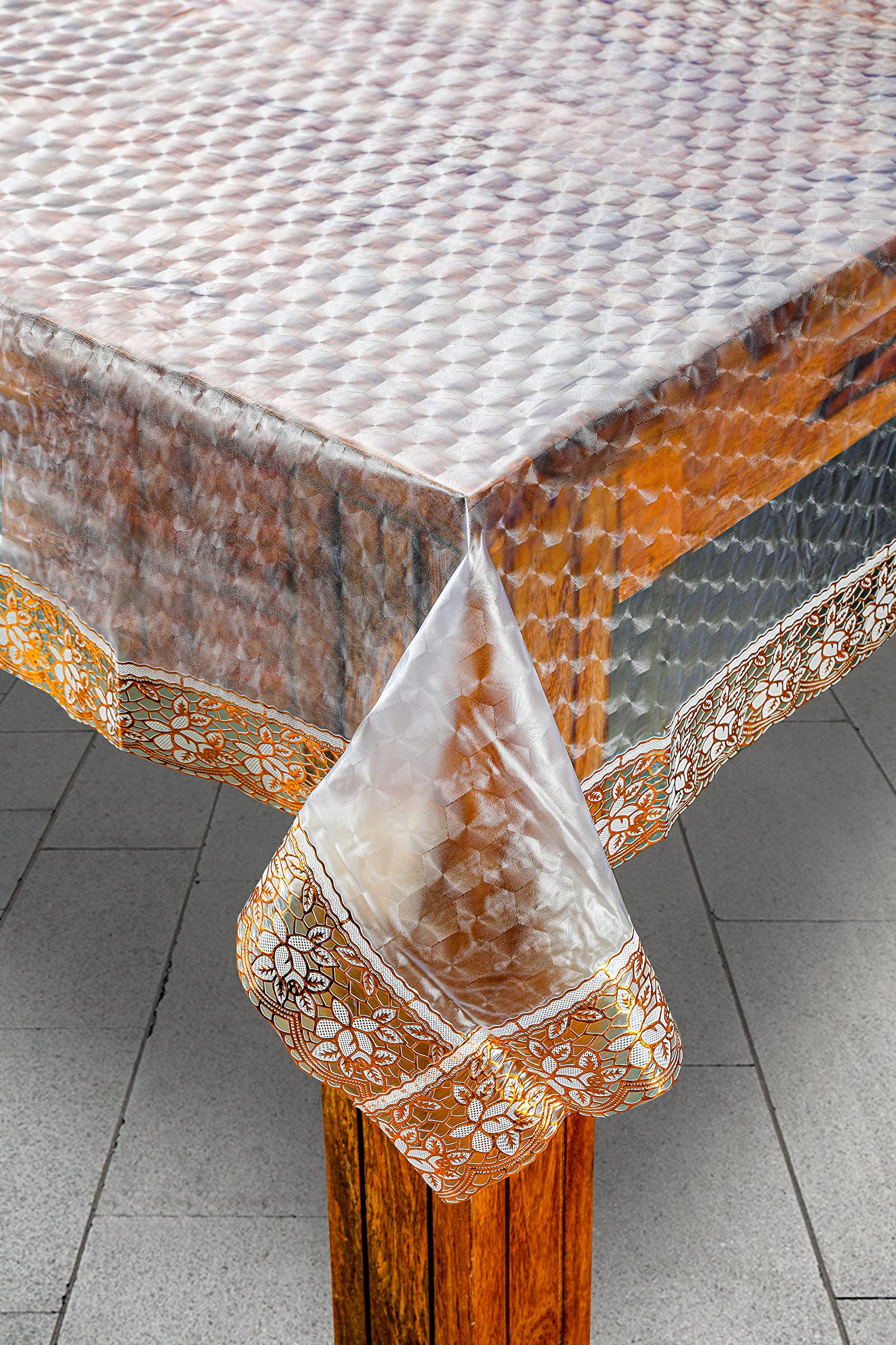 Waterproof PVC Table Cover 40x60 Inches for Rectangular Dining Table - Fits 2-4 Seater, Durable & Easy Clean Center Table Protector for Indoor/Outdoor Use - CASA-NEST Brand