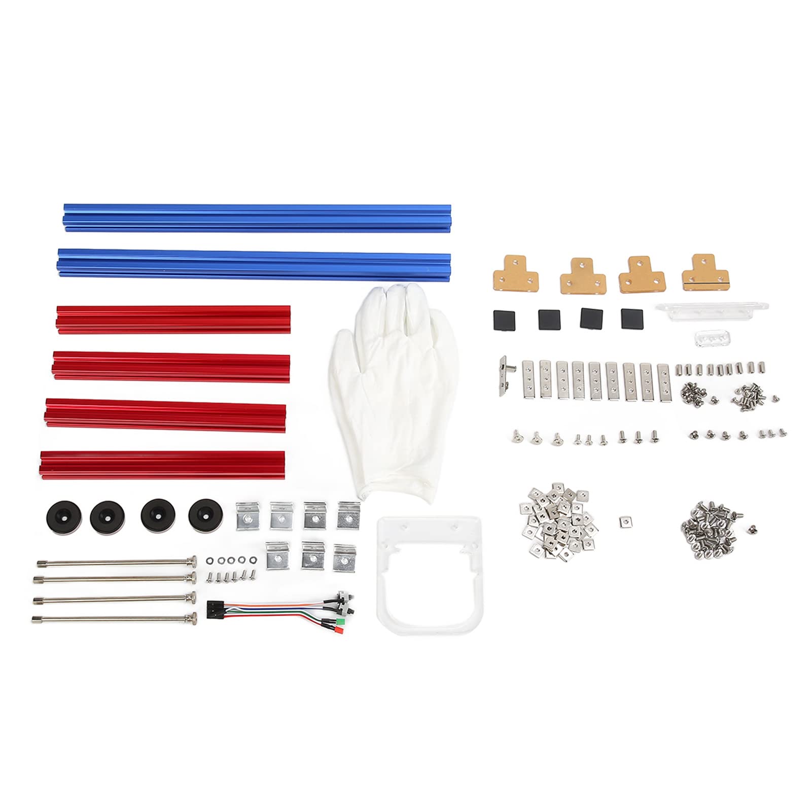 DIY MATX Computer Motherboard Case Rack - Aluminum Open Air Chassis Bracket for Creative PC Builds | Excellent Heat Dissipation (Blue/Red) | Perfect for Gaming Rigs, Mining Rigs & Custom PC Workstations