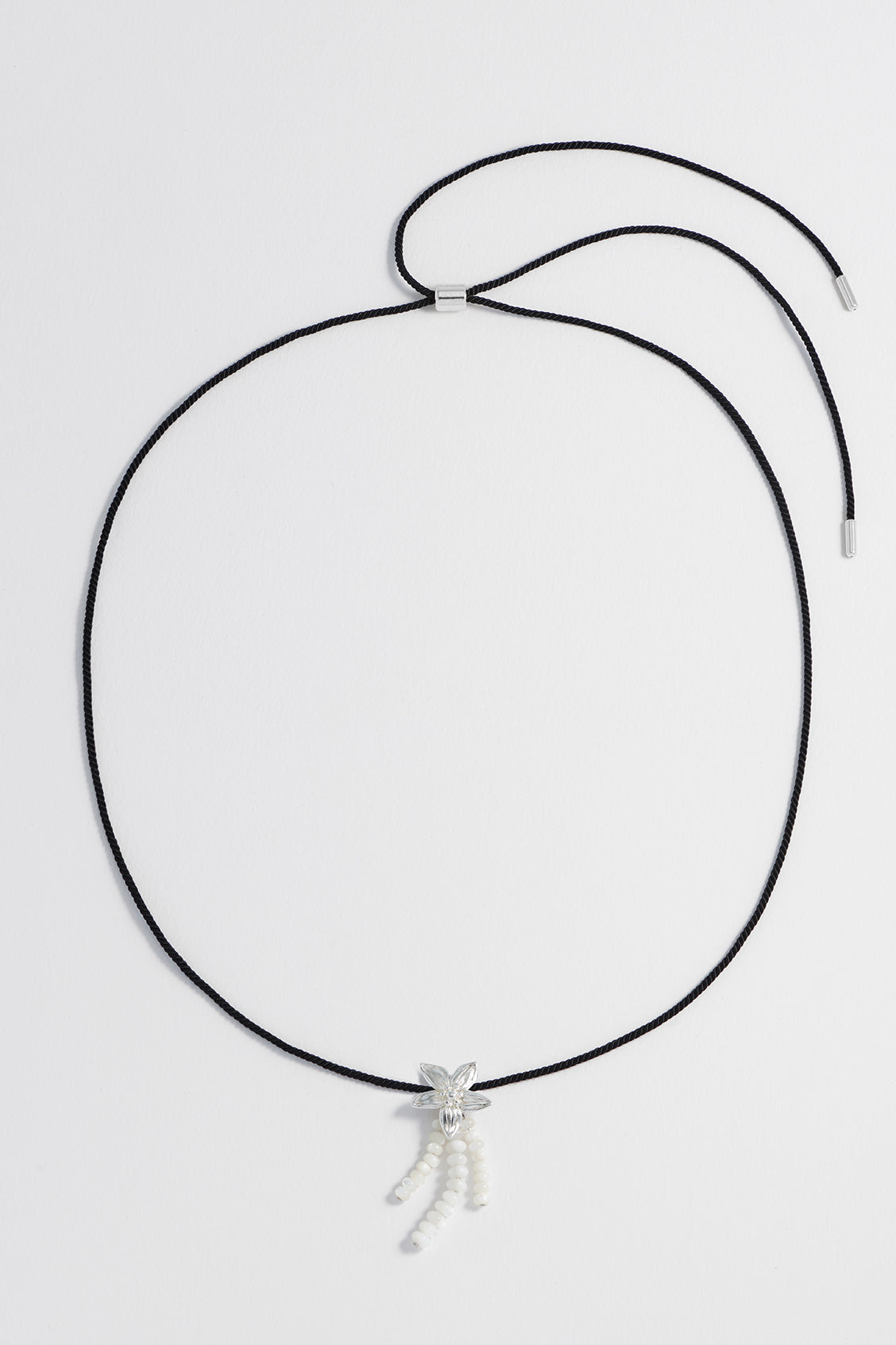 Elegant Pearl and Floral Beaded Cord Necklace for Women - Perfect for Weddings, Parties & Everyday Wear