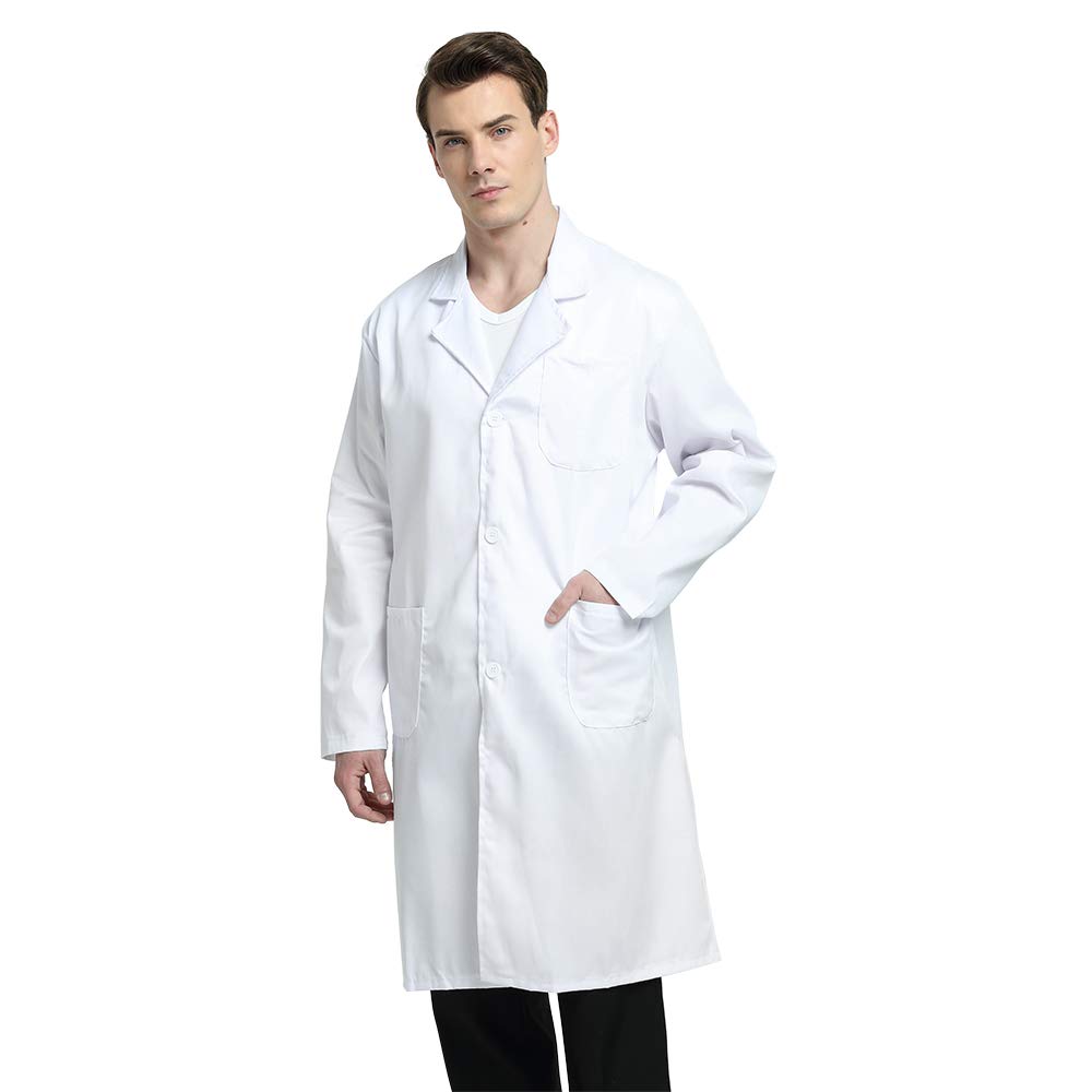 TopTie Unisex Scrubs Lab Coat - Professional Doctor Uniform & Medical Workwear with Long Sleeves - Perfect for Hospitals, Clinics & Healthcare Professionals