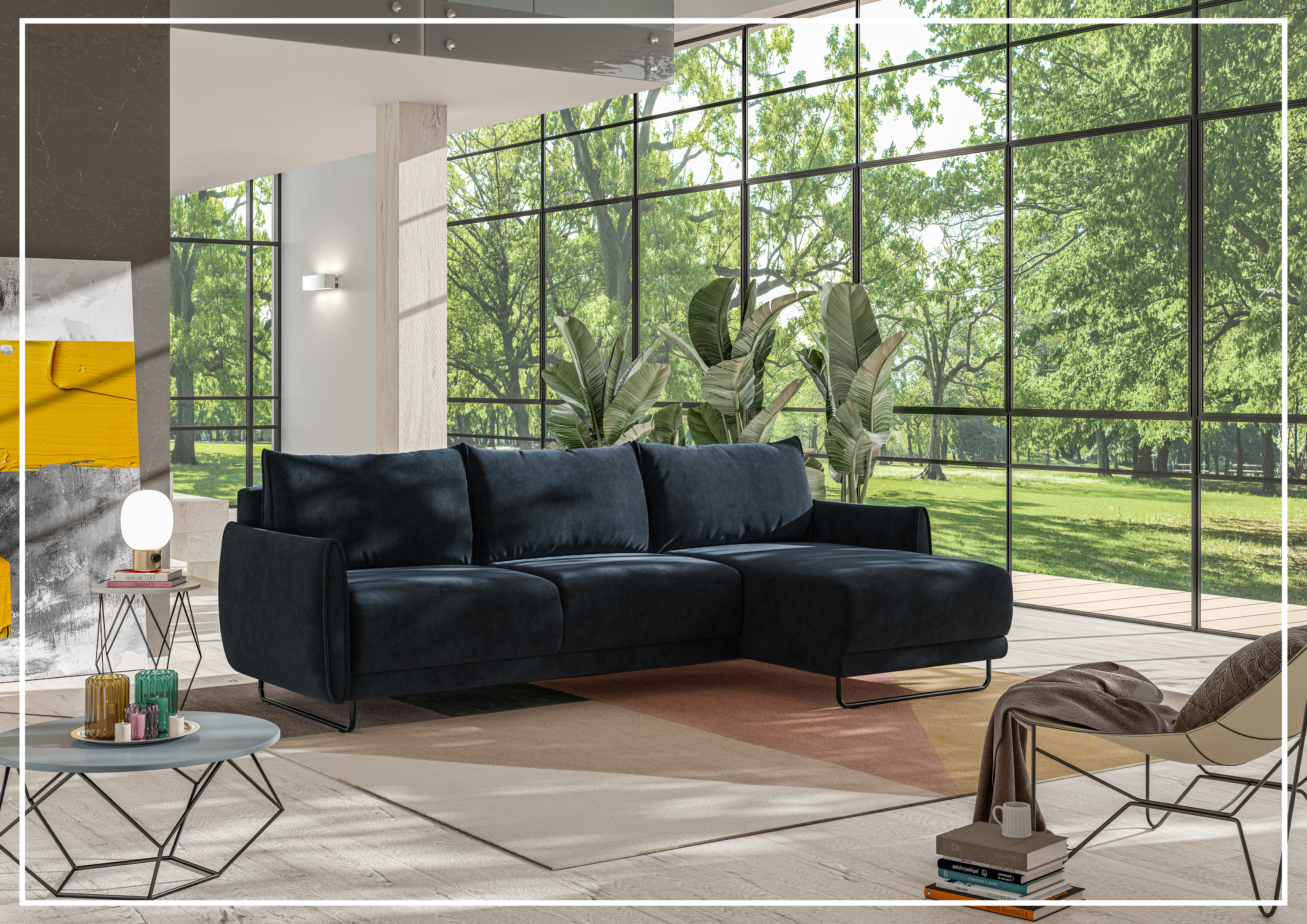 Luonto Dolphin Fabric Sectional Sofa Sleeper with Reversible Chaise & Storage | Modern L-Shaped Convertible Couch Bed | Perfect for Small Spaces, Living Rooms & Guest Rooms