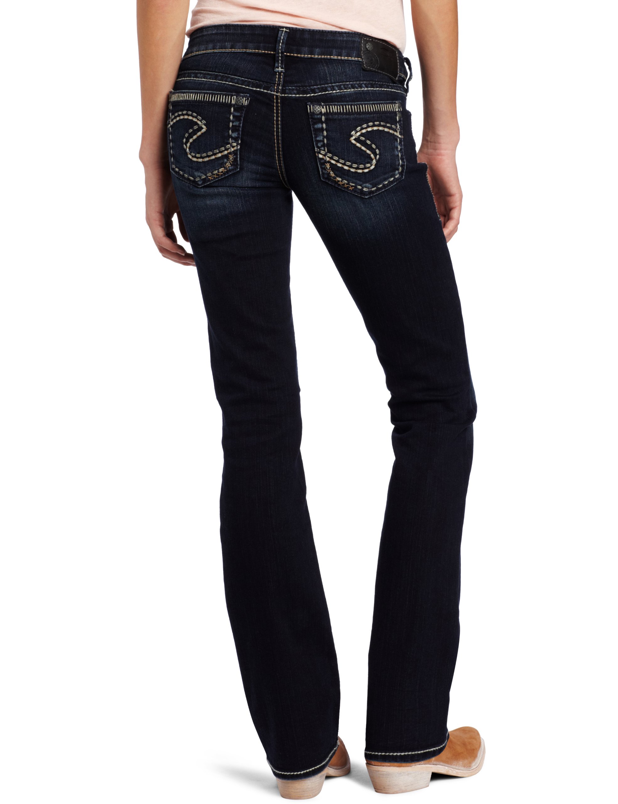Silver Jeans Women's Aiko Curvy Bootcut Jean - High Waist Stretch Denim Pants for Plus Size | Perfect for Casual Wear, Office & Night Out