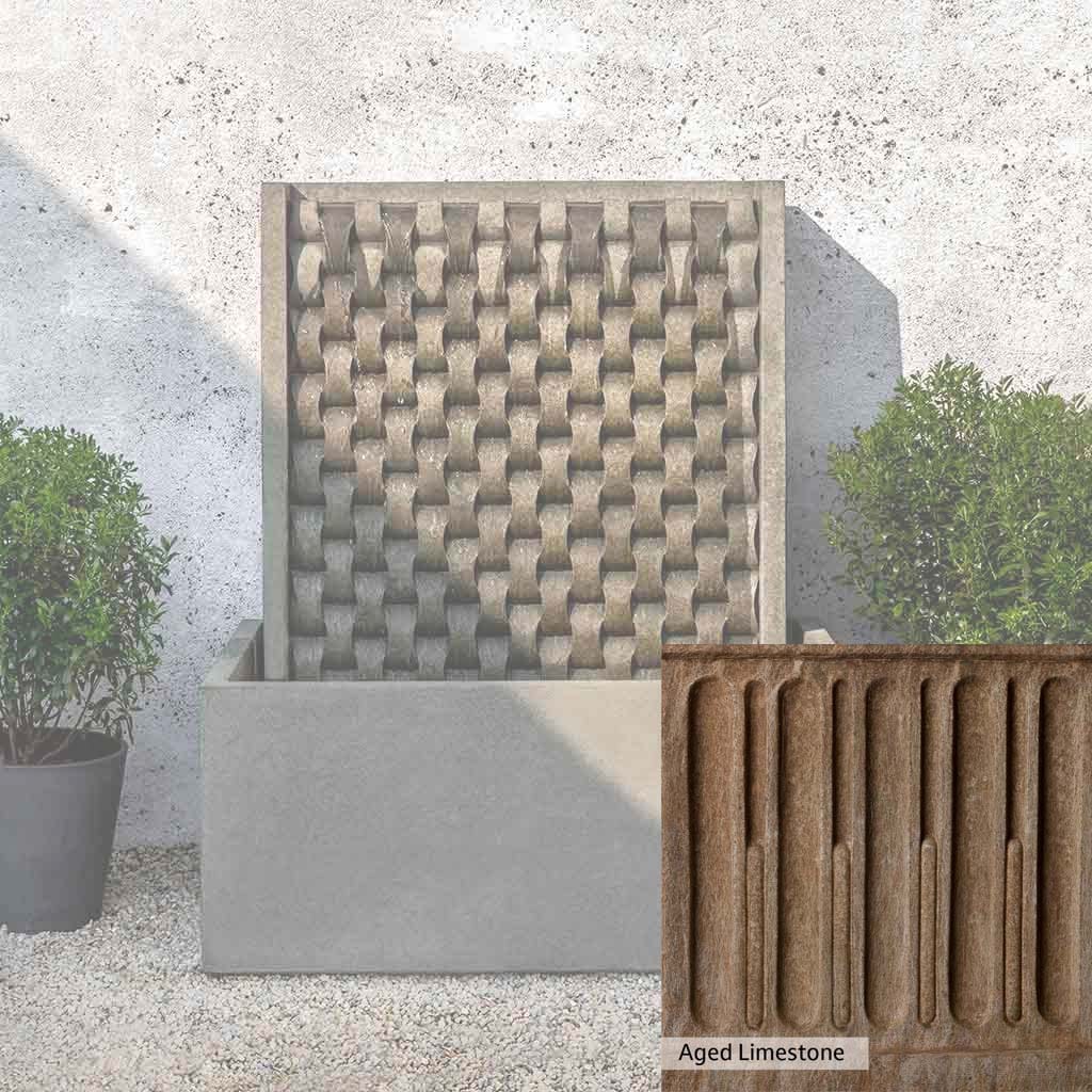 Campania International Large M Weave Outdoor Fountain - Elegant Garden Water Feature for Patio, Yard & Landscape Decor