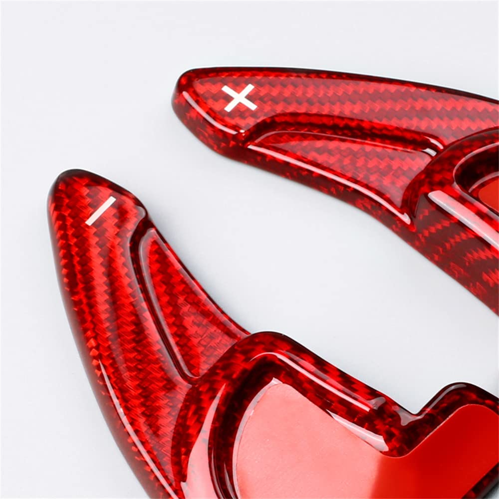 Carbon Fiber Paddle Shifters for Dodge Challenger, Charger, Durango RT & Scat Pack 2015-2020 | Jeep Grand Cherokee 2014-2020 | Interior Upgrade & Racing Style (Red) - Enhance Driving Experience & Performance