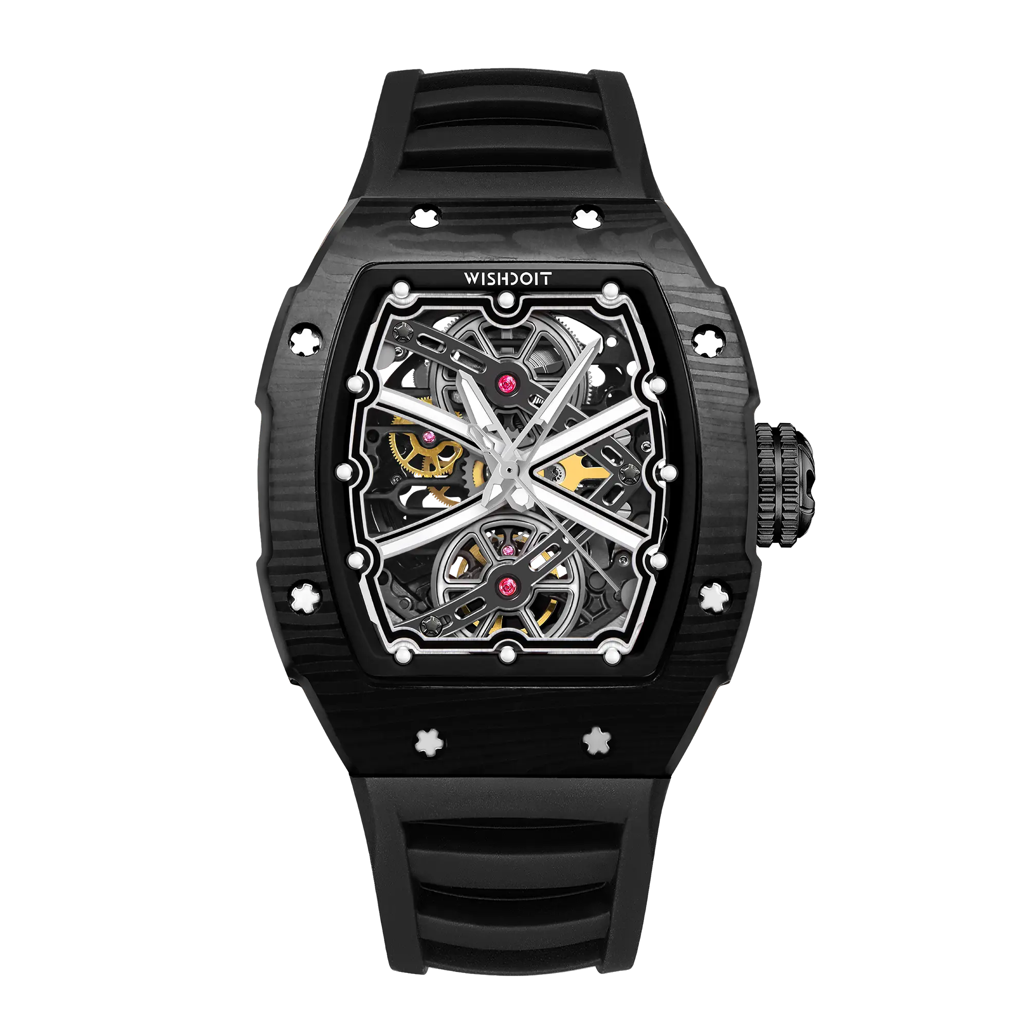 Skeleton Mechanical Luminous Watch for Men - Glow in The Dark Stainless Steel Automatic Wristwatch - Perfect for Night Running, Outdoor Adventures & Formal Occasions