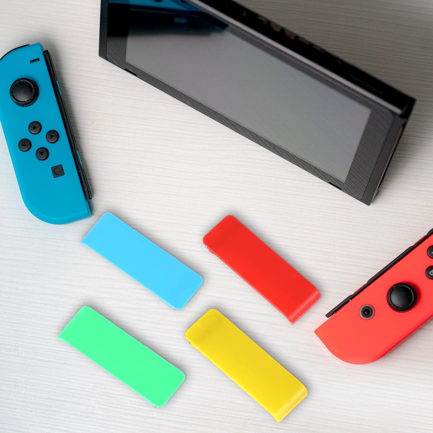 6-Pack Nintendo Switch Back Stand Replacement - Durable Kickstand & Back Shell Holder Compatible with Switch Console (6 Color Options) - Perfect for Gaming, Travel & Multiplayer Setup