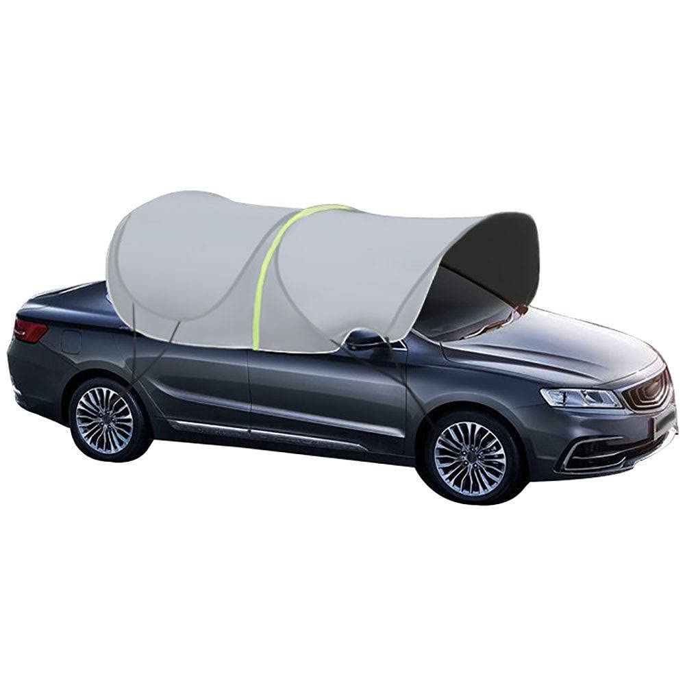 Waterproof Car Top Cover for Sedans & Hatchbacks - UV Protection, Frost Resistant Half Cover, Auto Tent Shield | Perfect for Outdoor Parking, Travel & Extreme Weather Protection