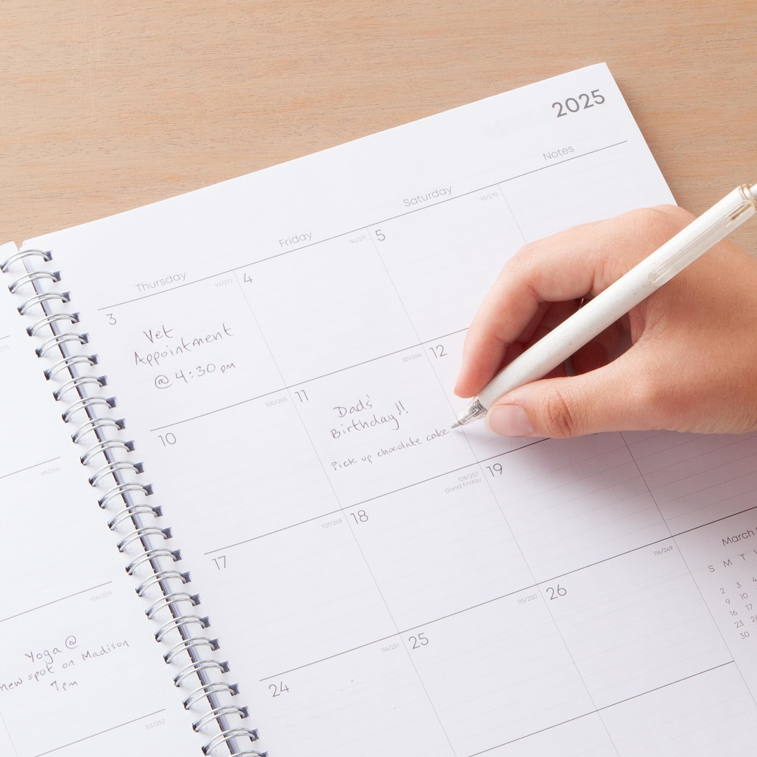 Blue Sky 2025 Weekly & Monthly Planner Calendar - January to December 2025, 8.5