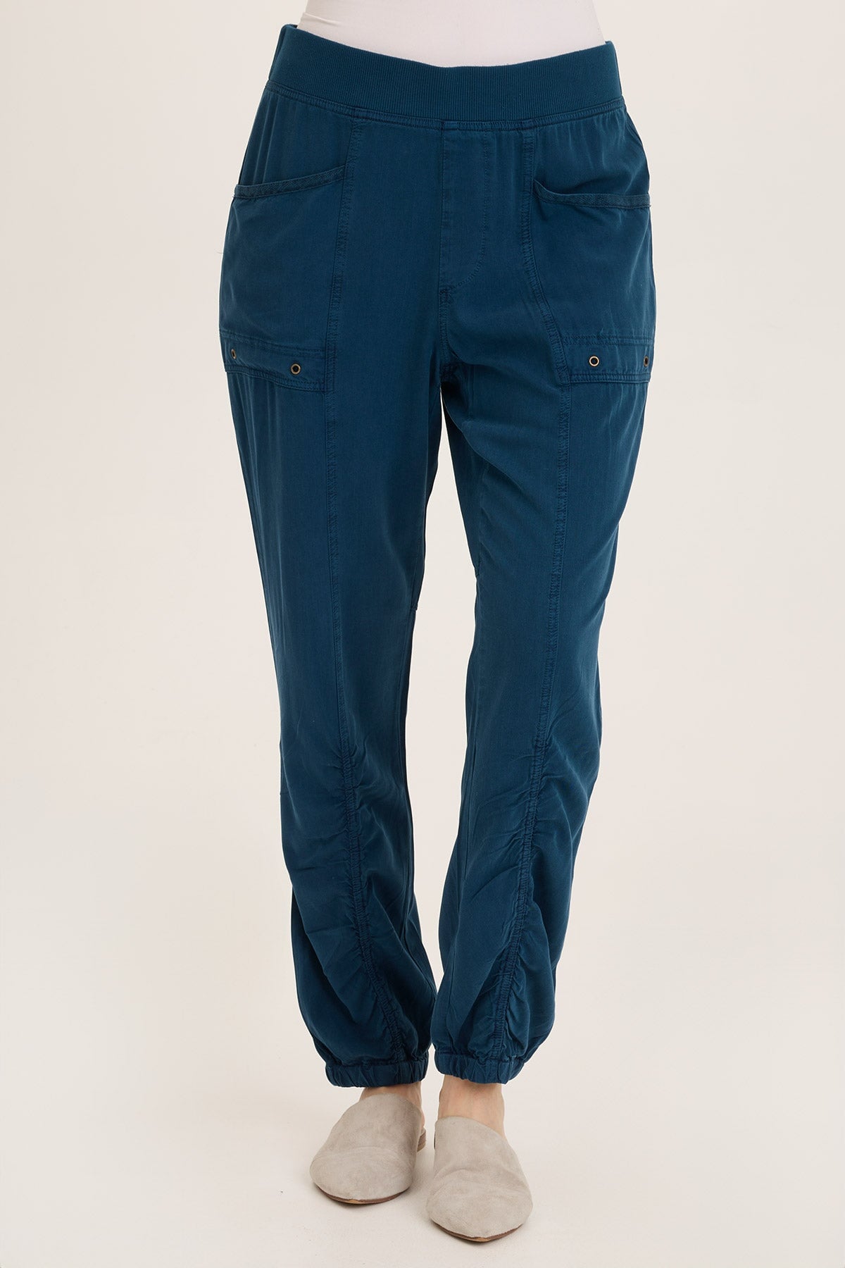 Squire Twill Banded Hem Casual Pants for Men - Comfortable Relaxed Fit Trousers for Everyday Wear, Office & Travel