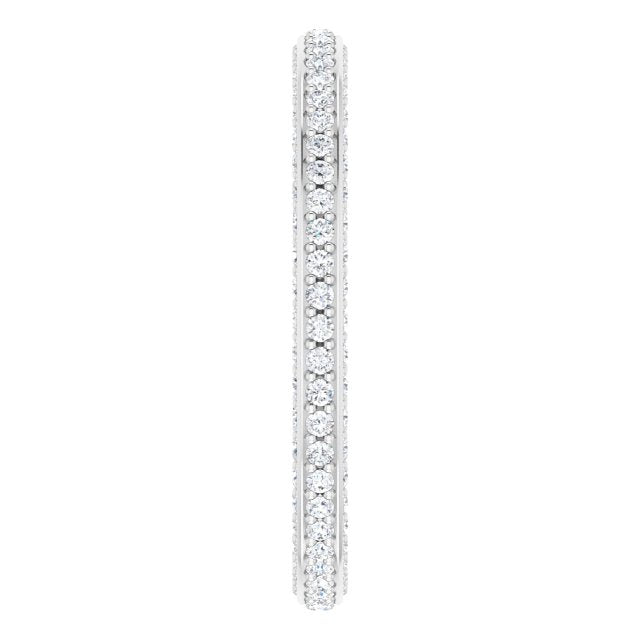 0.75 Carat Round Diamond 3 Sided Eternity Wedding Band for Women - Perfect for Anniversary, Engagement, and Special Occasion Gifts