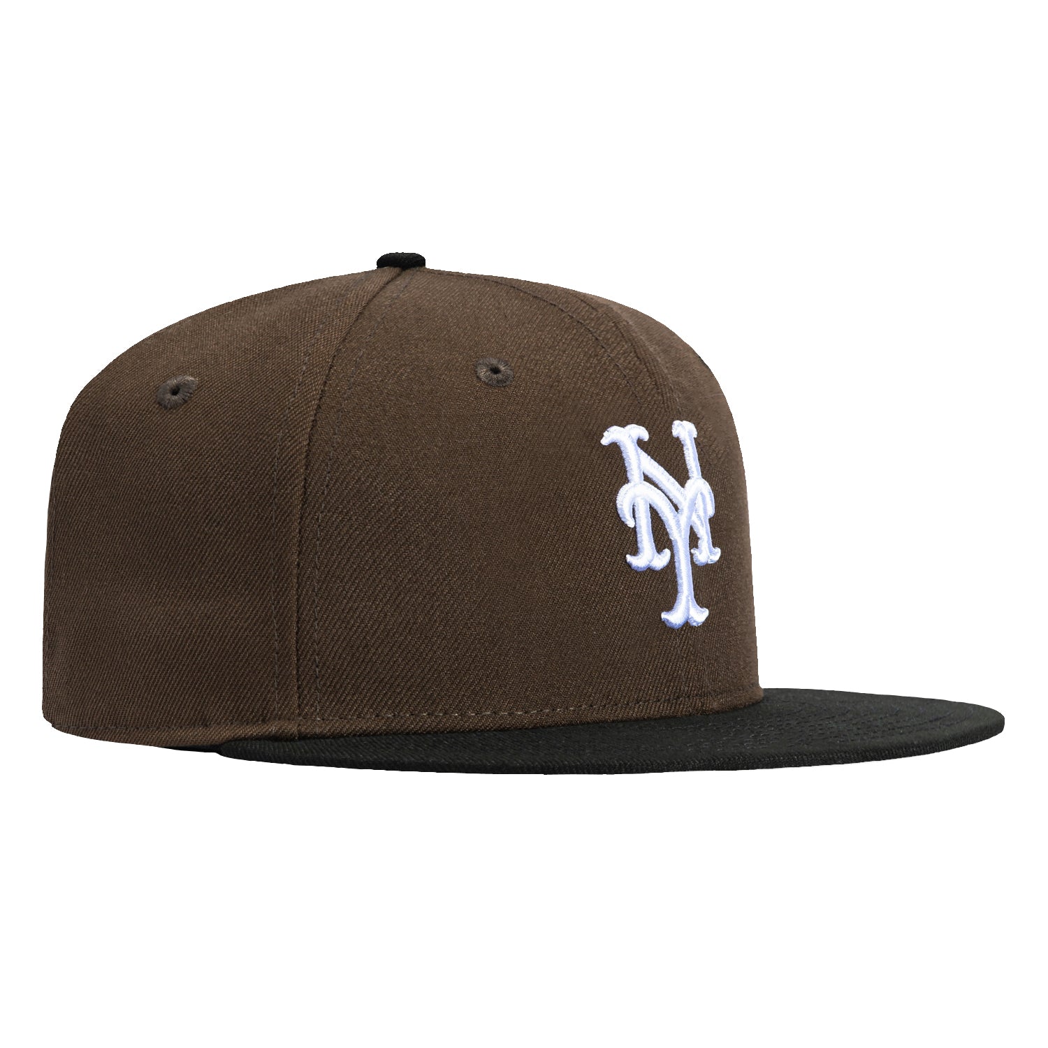 New Era 59Fifty New York Mets Baseball Cap - Adjustable Brown & Black Snapback Hat for Men & Women - Perfect for Baseball Games, Streetwear Fashion & Sports Fans