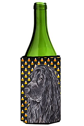 English Cocker Spaniel Wine Bottle Hugger - Halloween Candy Corn Themed Dog Lover Gift for Parties, Home Decor & Pet Accessories