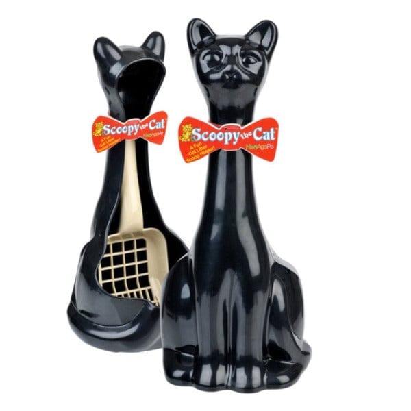 New Age Pet Scoopy Cat Litter Scoop with Holder - Durable Stainless Steel Litter Box Scooper with Ergonomic Handle for Easy Cleaning - Perfect for Multi-Cat Homes & Odor Control