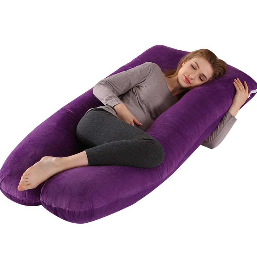 Best Maternity Body Pillow for Pregnant Women - Cooling Jersey Cover Pregnancy Pillow for Comfort & Support - Perfect for Sleeping, Nursing & Relaxing During Pregnancy