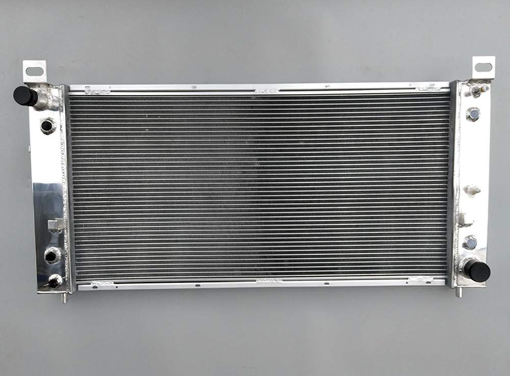 High-Performance Aluminum Radiator & Cooling Fan Kit for Chevrolet Silverado 1500/2500/3500 Trucks - Compatible with 4.8L, 5.3L & 6.0L V8 Engines - Heavy Duty Cooling Solution for Towing & Off-Road Adventures