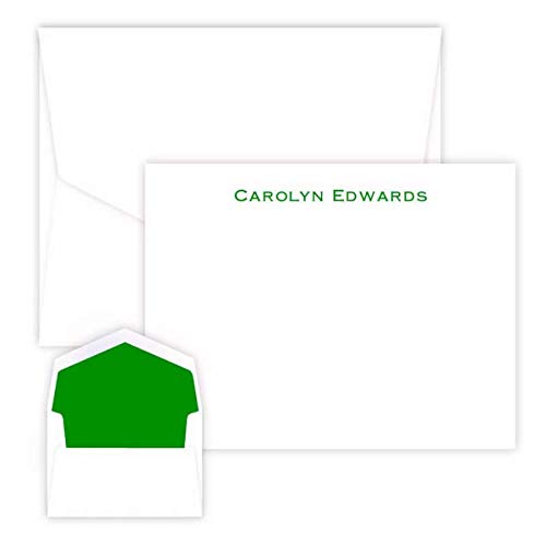 Premium Rockefeller Flat Cards - Elegant Raised Ink Stationery for Wedding Invitations, Thank You Notes & Special Occasions