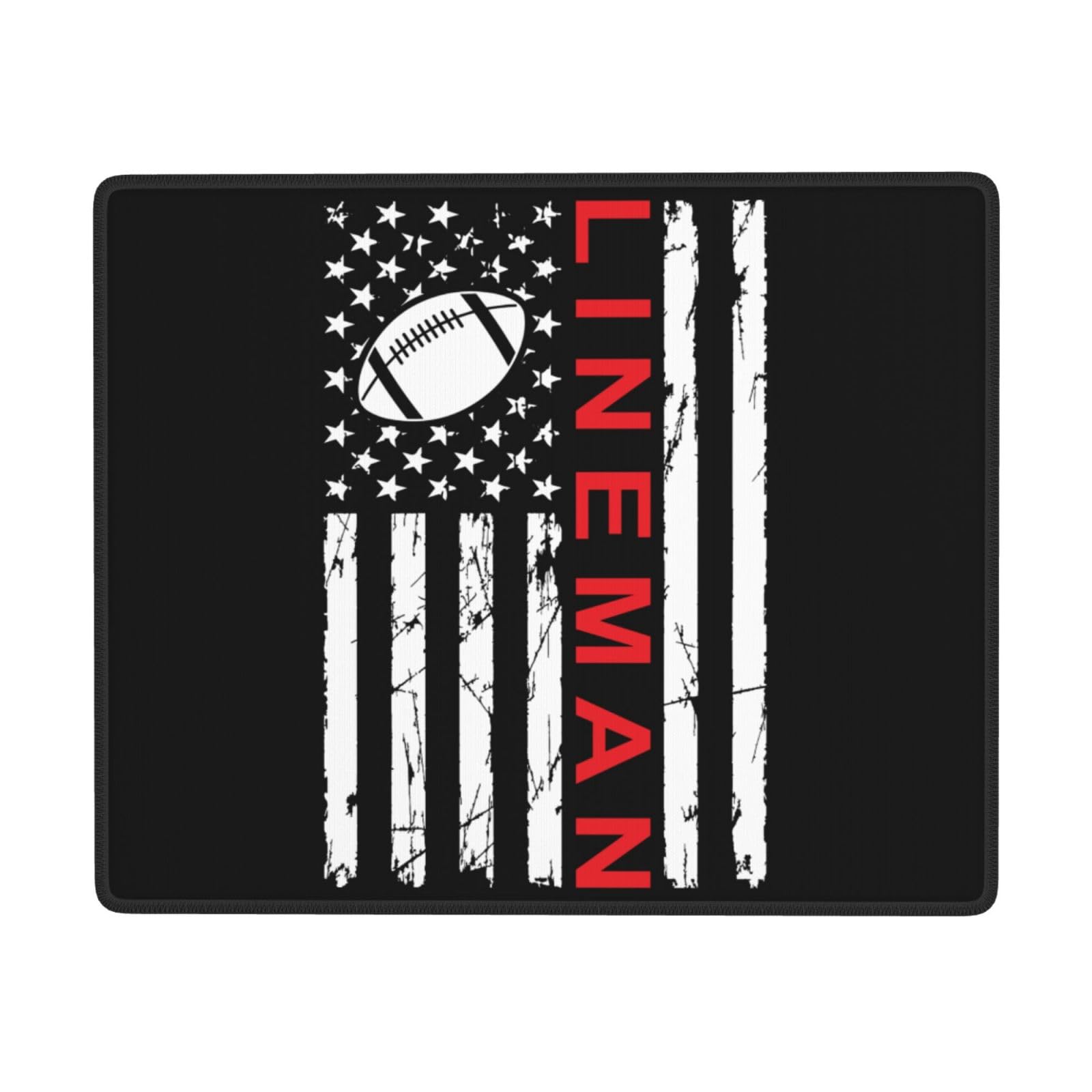SIYTUAU USA Flag American Football Mouse Pad - Waterproof, Non-Slip Rubber Gaming Mousepad (7x9 inches) for Office, Laptop & PC - Perfect for Sports Fans & Gamers