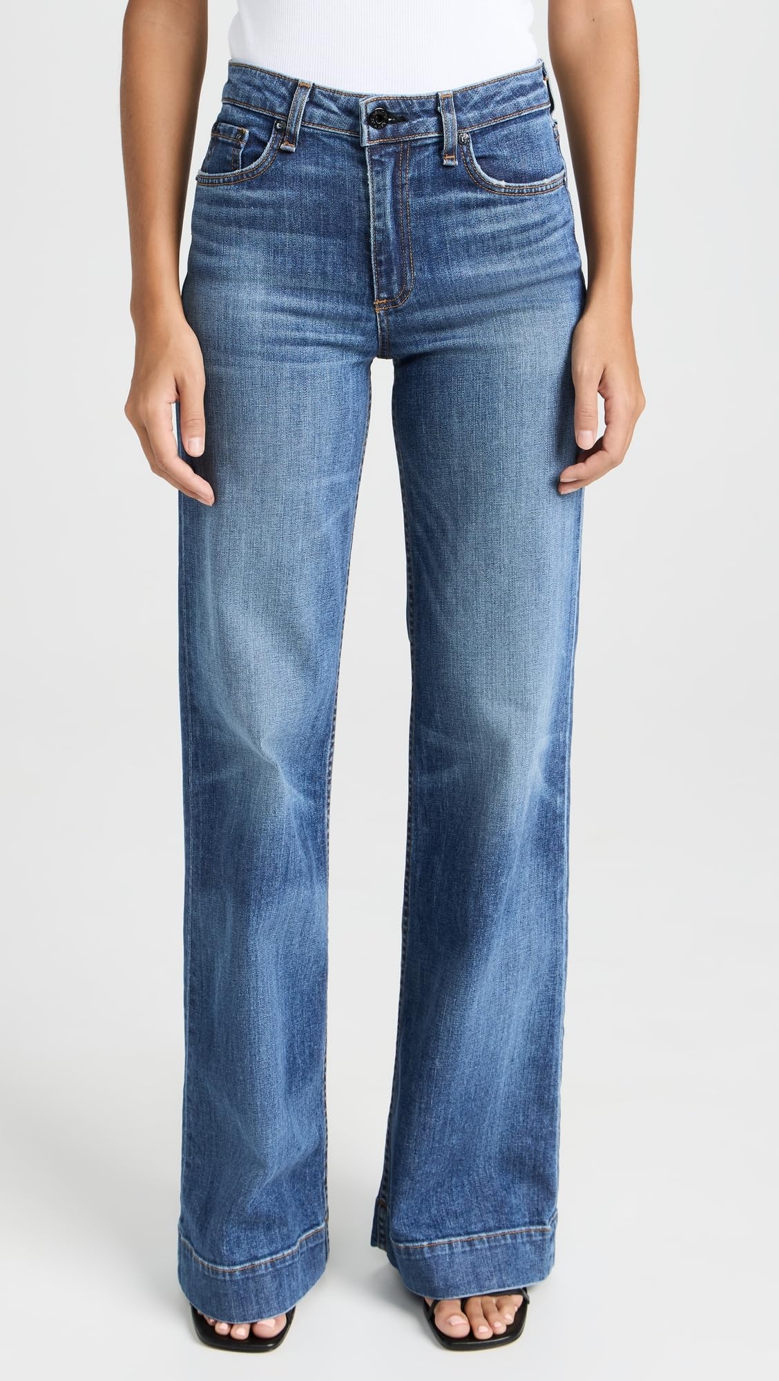 Women's Juniper Wide Leg Jeans - High Waist Stretch Denim Pants for Casual & Office Wear | Comfortable Trendy Plus Size Jeans for Everyday Outfits